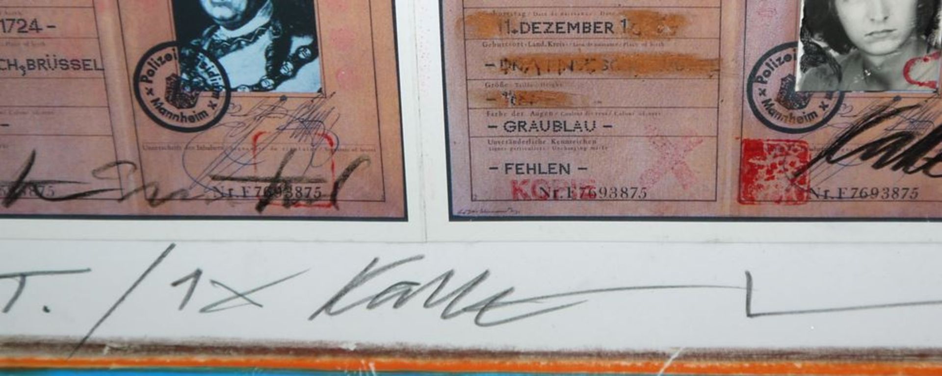 Kalle signierend, Hermann Hesse, Albert Einstein & Kurfürst Karl Theodor, 3 zeitgenössische Pop-Art - Bild 7 aus 7