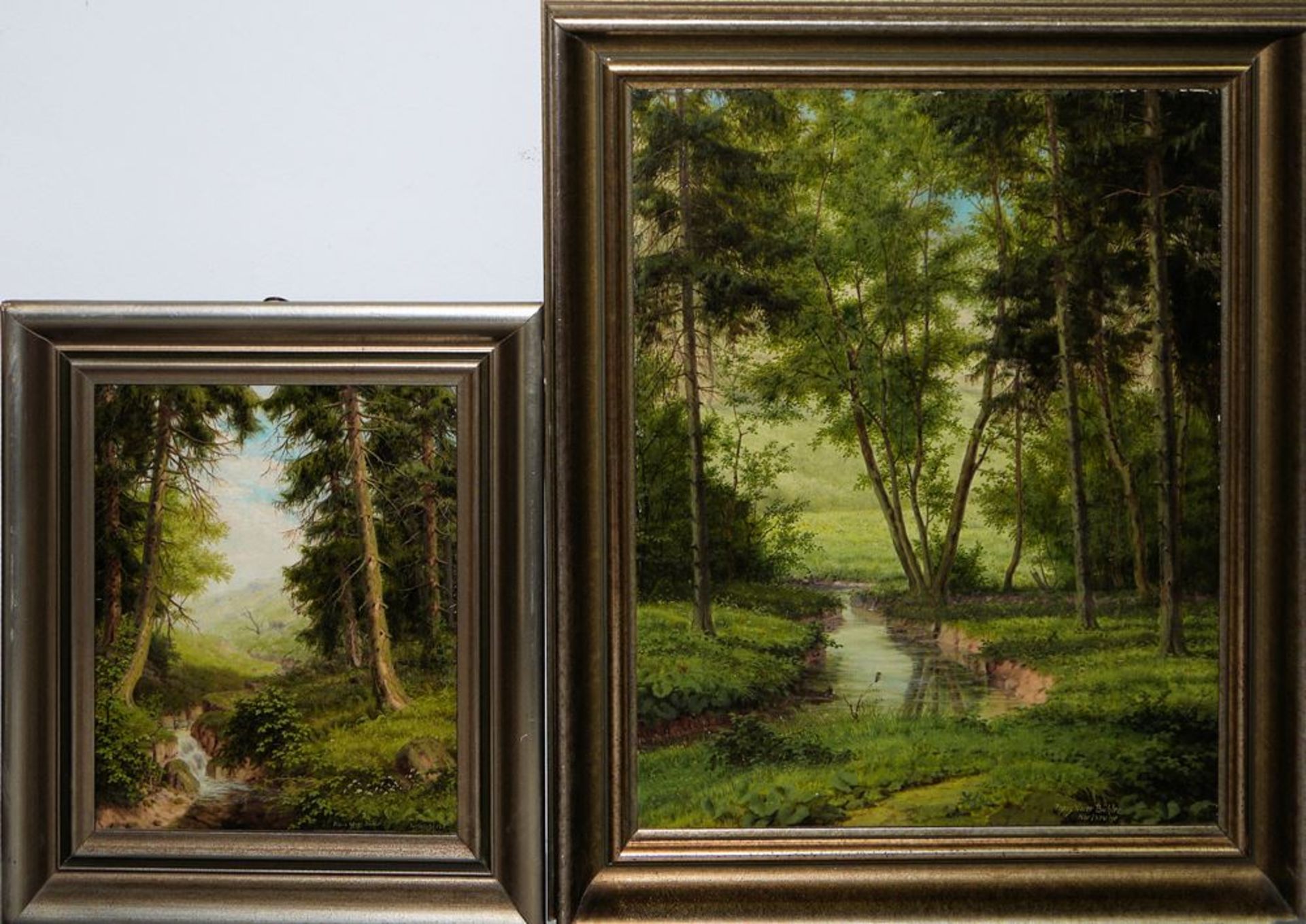 6x badische Künstler bzw. Landschaften, 1900 - Mitte 20. Jh., 6 Ölgemälde, alle gerahmt - Bild 4 aus 4