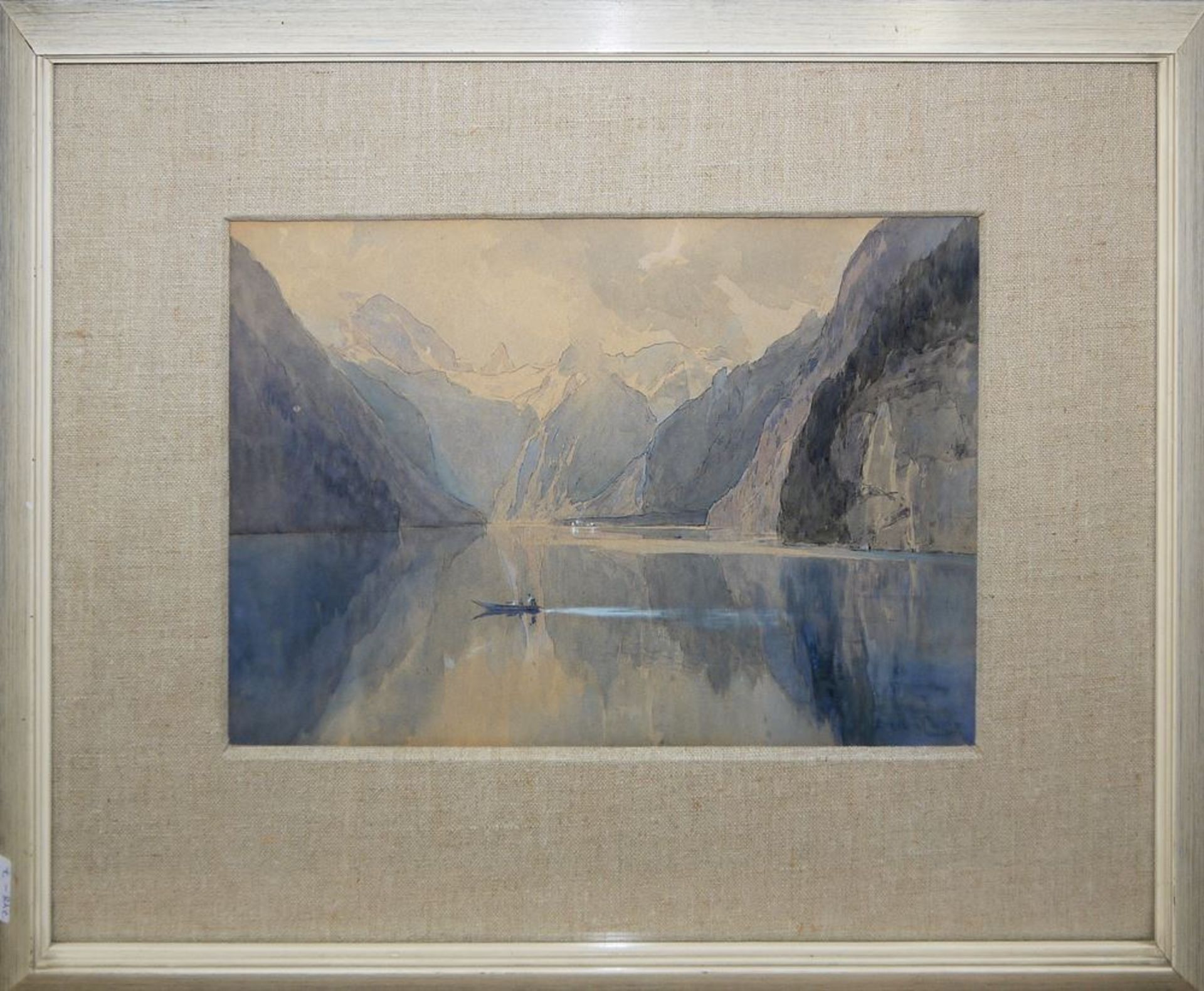 Edward Harrison Compton, Auf dem Königssee, signiertes Aquarell von (19)02, gerahmt