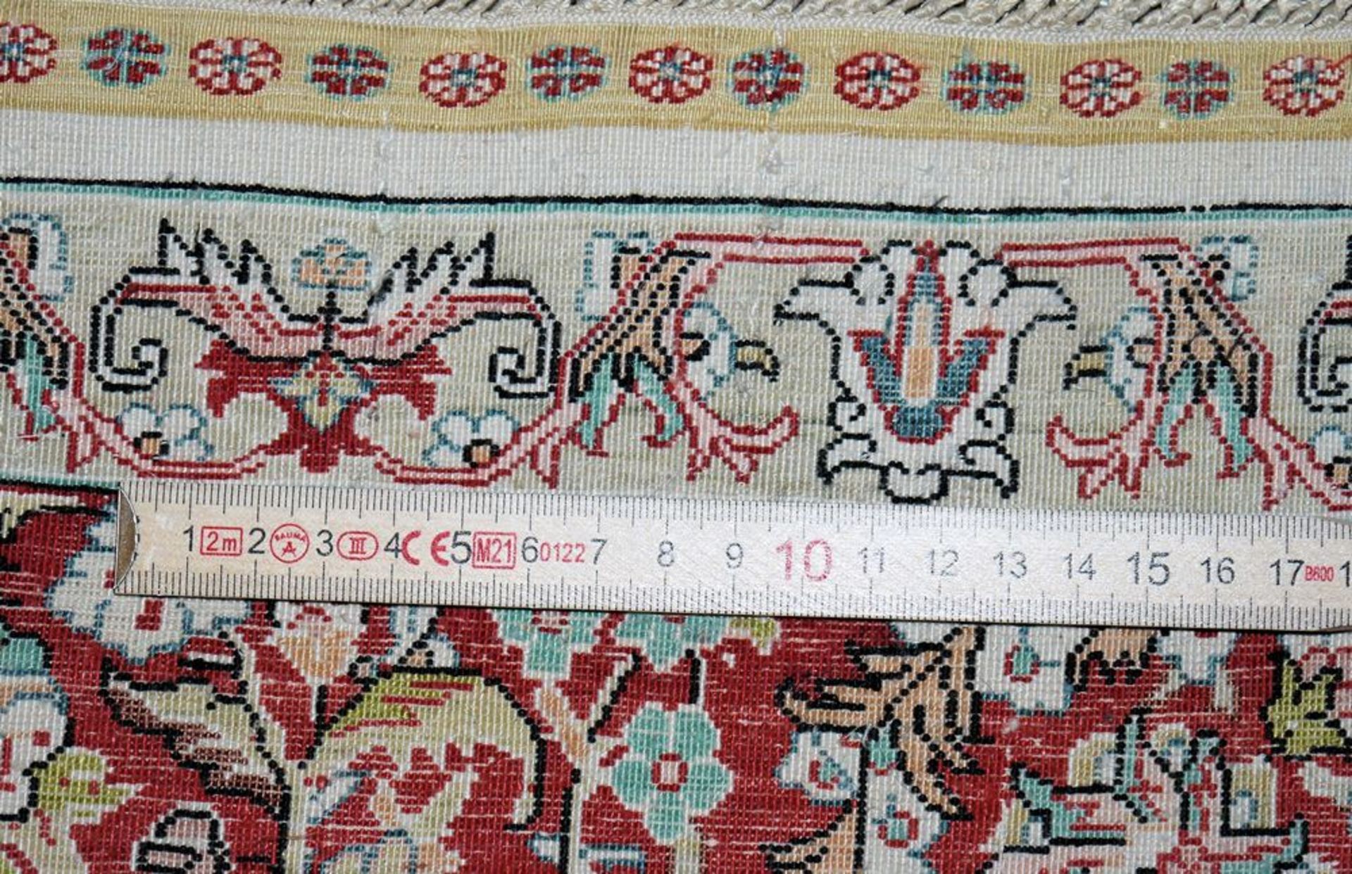 Orient-Seidenbrücke/Gebetsteppich Hereke, Türkei, ca. 30-40 Jahre alt - Bild 4 aus 4