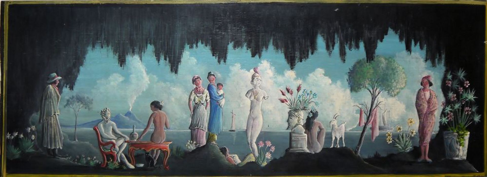 Carl Grünwald, "Bühnenbild", Gemälde von 1958