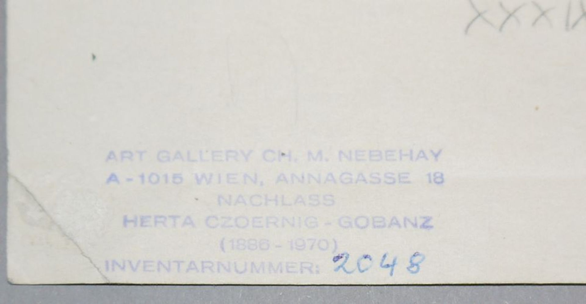 Herta Czoernig-Gobanz, Goethehaus in Weimar, signiertes Aquarell von 1931 - Bild 4 aus 4