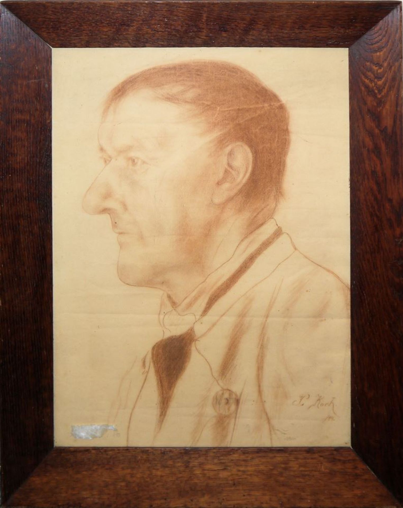 Peter Koch, Nachlass von 5 Zeichnungen, Porträts, ab 1894