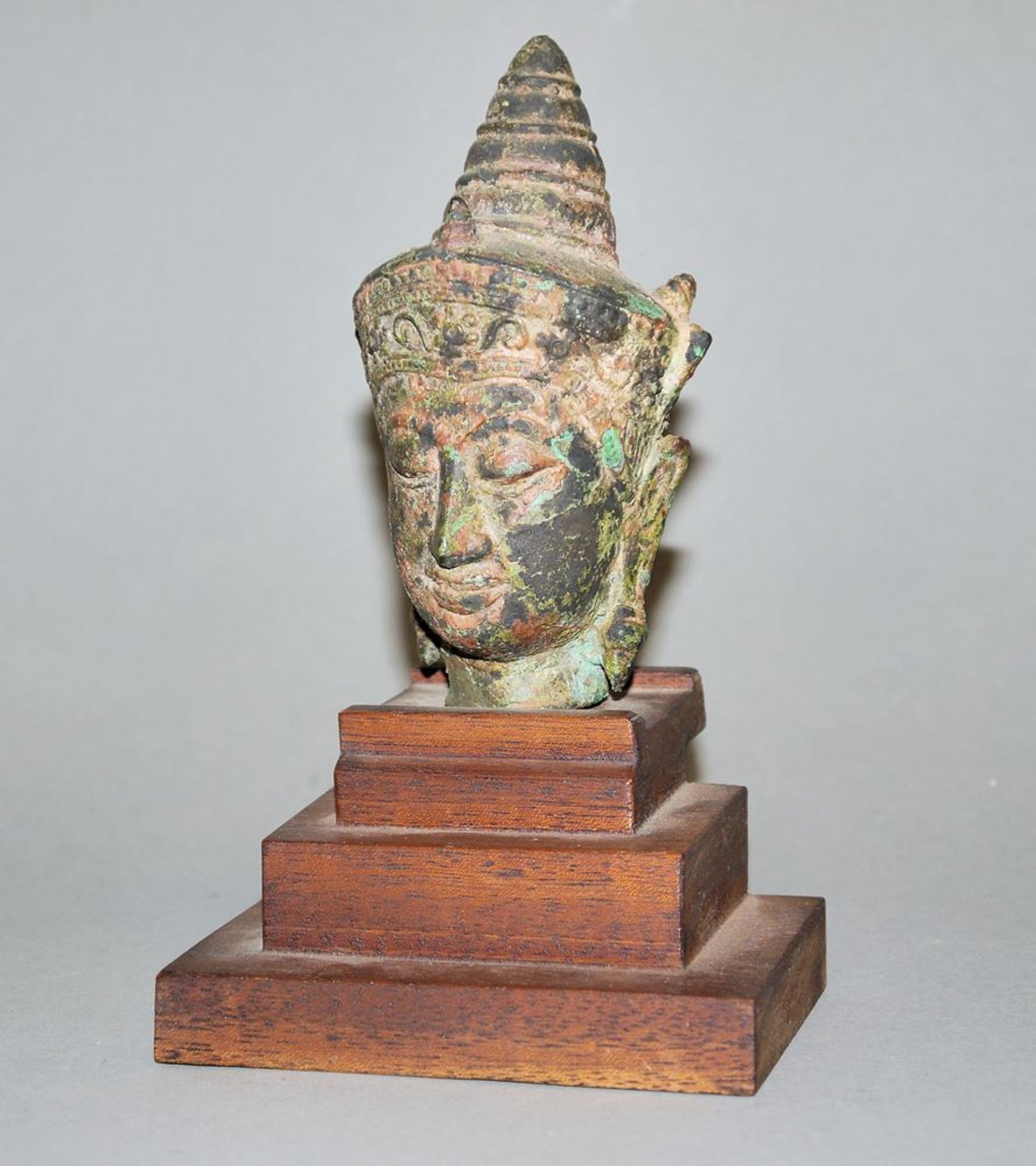 Bronzekopf des Buddha, Thailand, wohl 18.Jh.