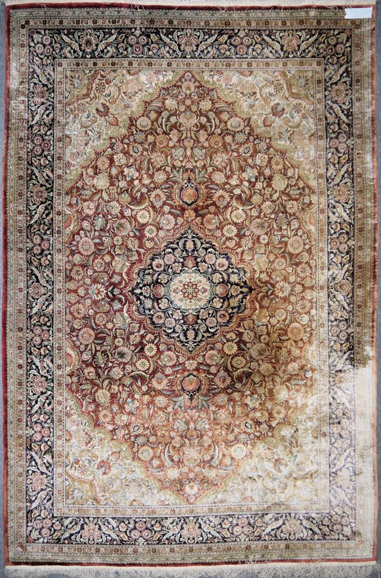 Orient-Seiden-Teppich Keschan, Persien, ca. 30-40 Jahre alt
