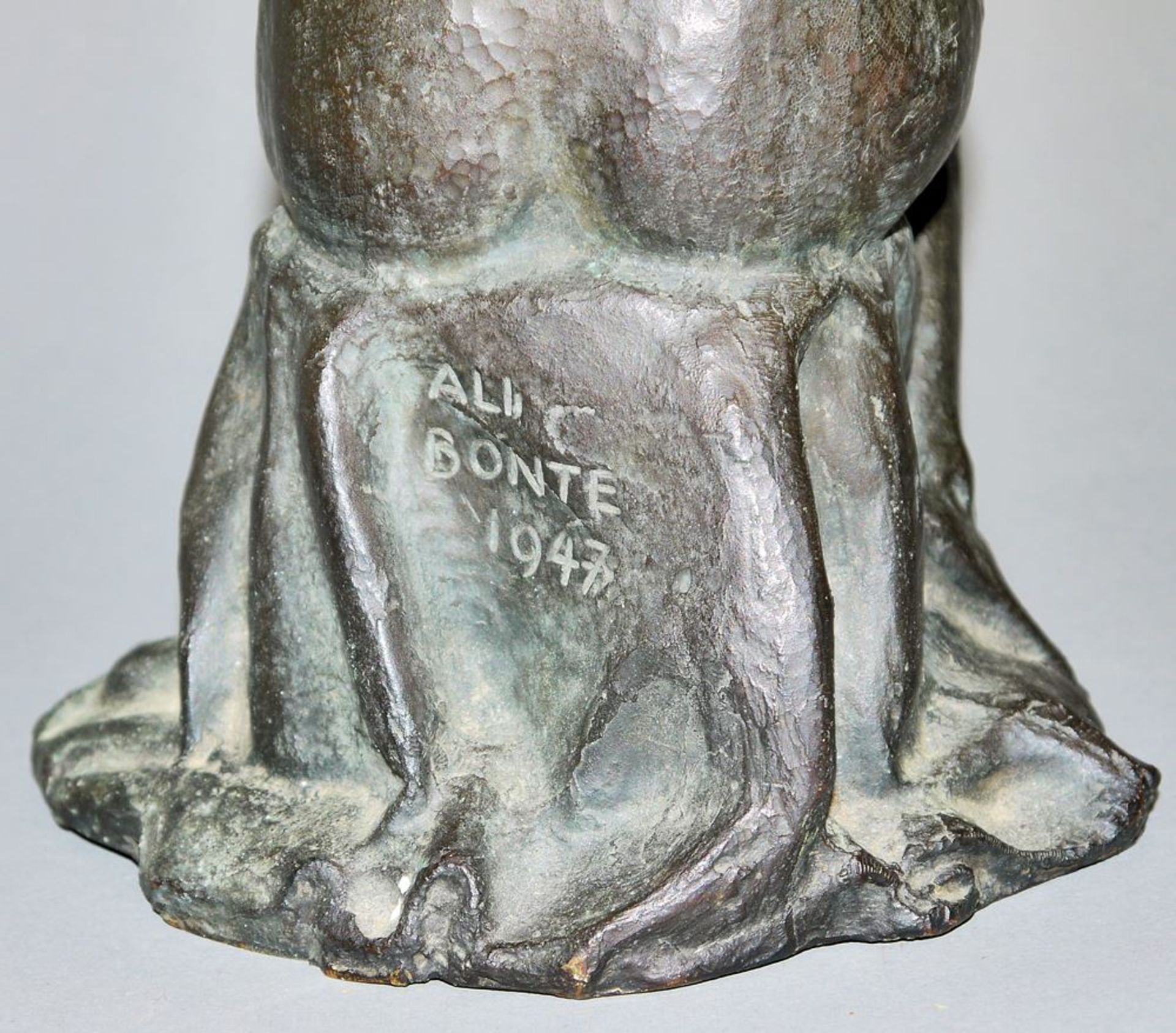 Ali Bonte, weiblicher Akt, Bronzeplastik von 1947 - Bild 3 aus 3