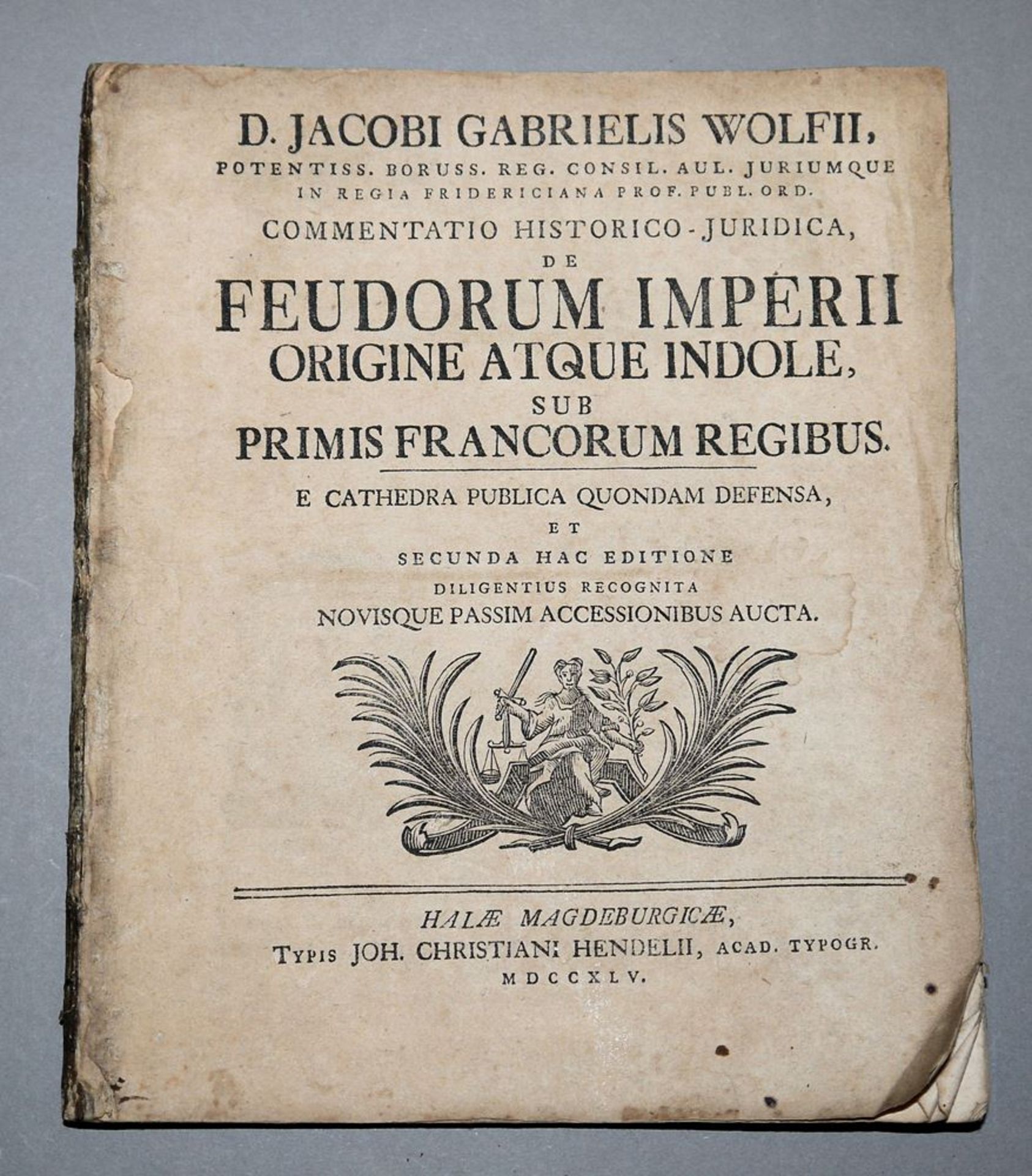Antiquarisches zur Rechtswissenschaft von 1745