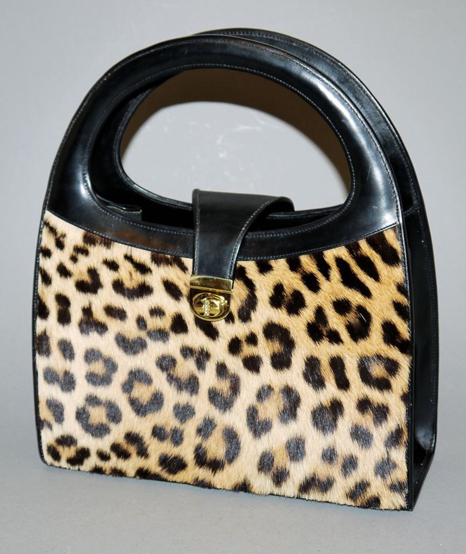 Vintage Handtasche mit Leopardenoptik