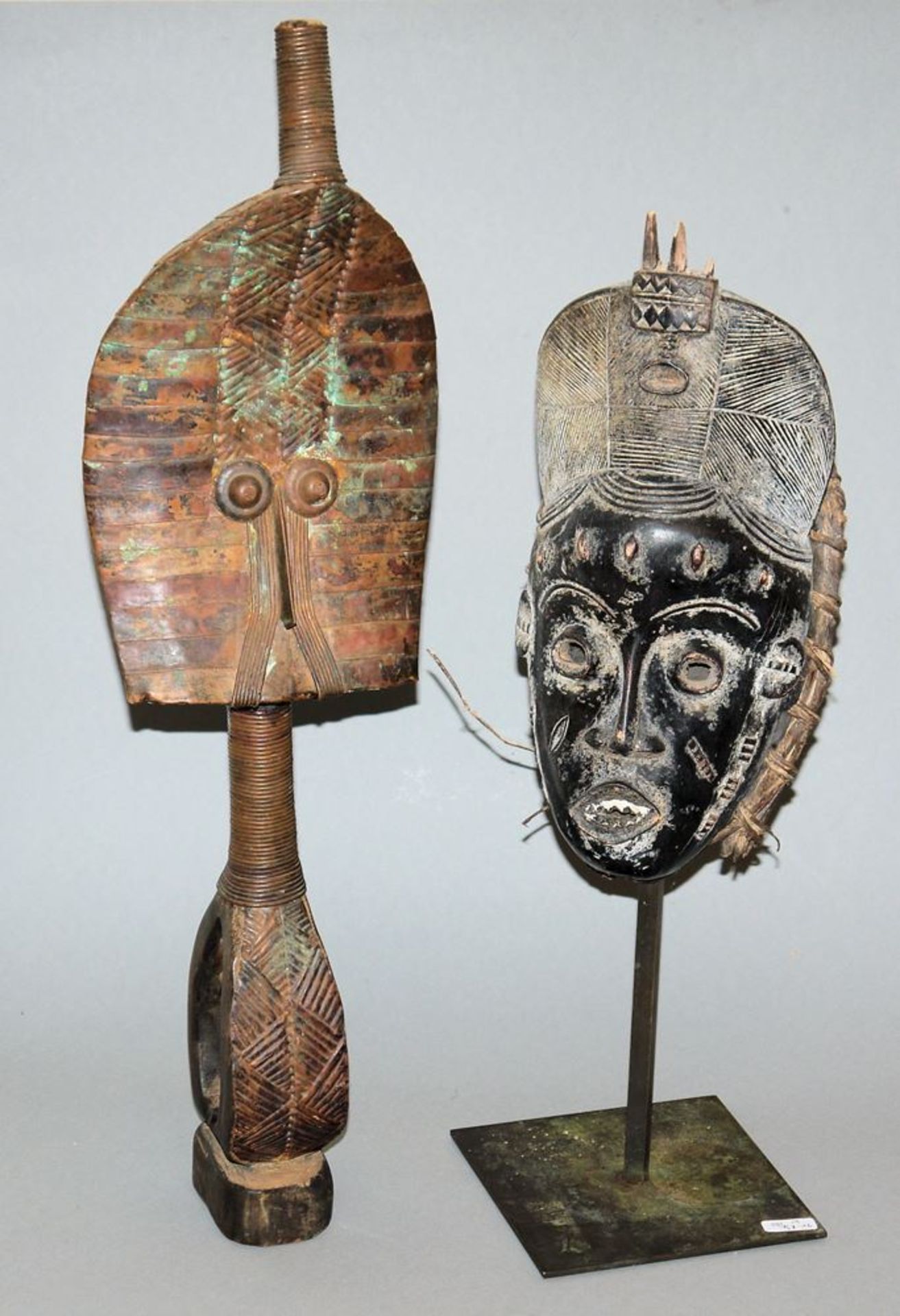 Maske der Baule, Elfenbeinküste & Reliquarwächter der Mahongwe, Gabun