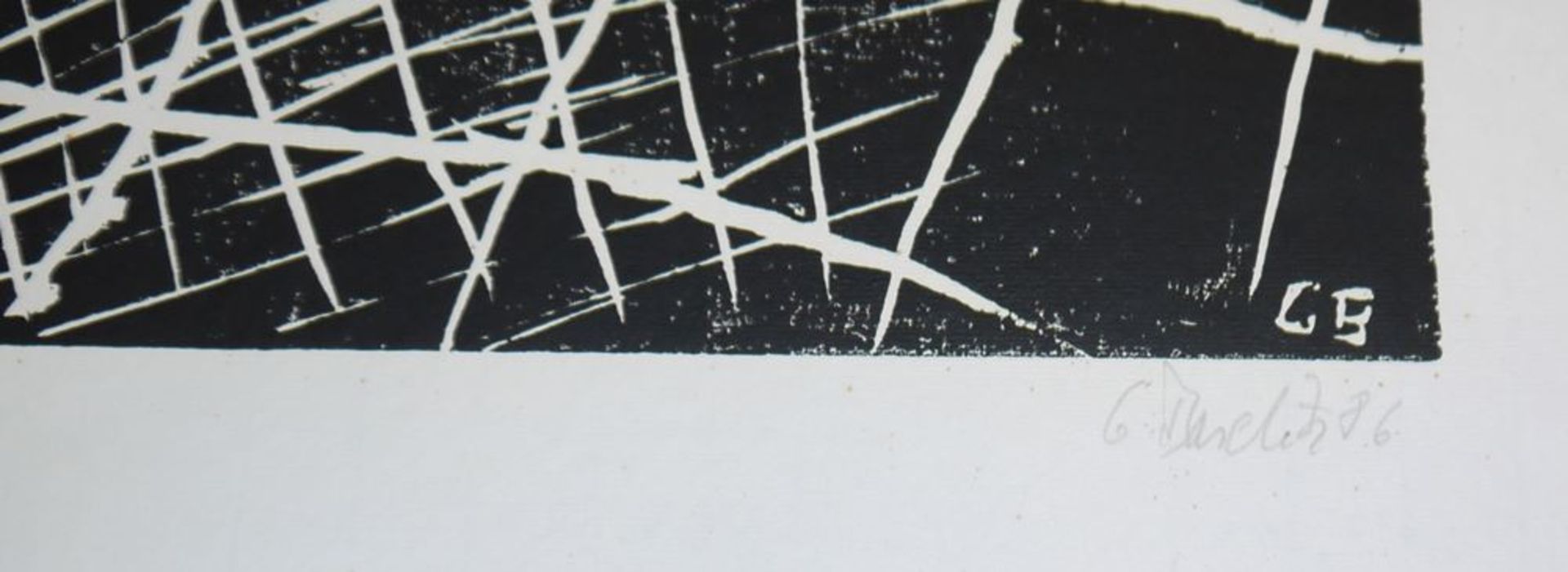 Georg Baselitz, "Zwei Pferde", signierter Holzschnitt von 1986 - Bild 2 aus 2