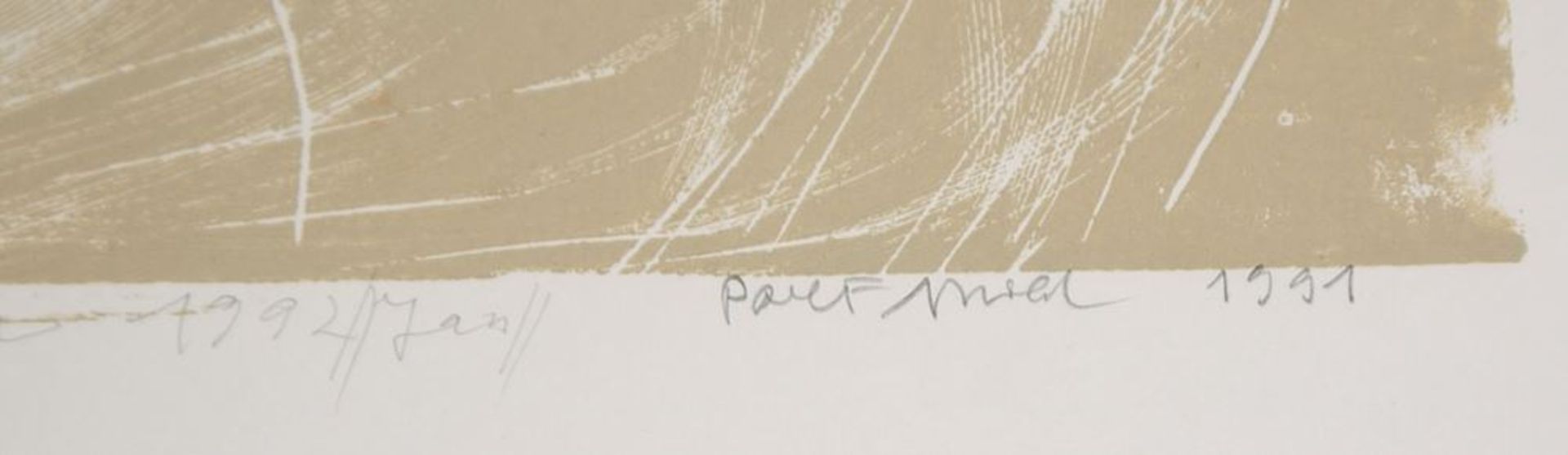 Paul Fidel Arnold, Zwei Köpfe & Figurative Komposition, 2 signierte Holzschnitte von 1991 - Bild 2 aus 4