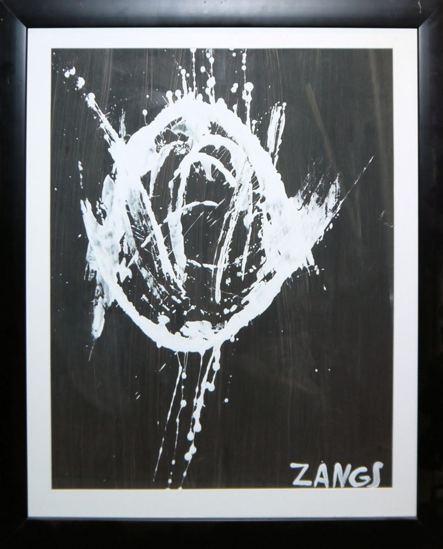 Herbert Zangs, zugeschrieben, Abstrakte Komposition, Acrylgemälde, gerahmt