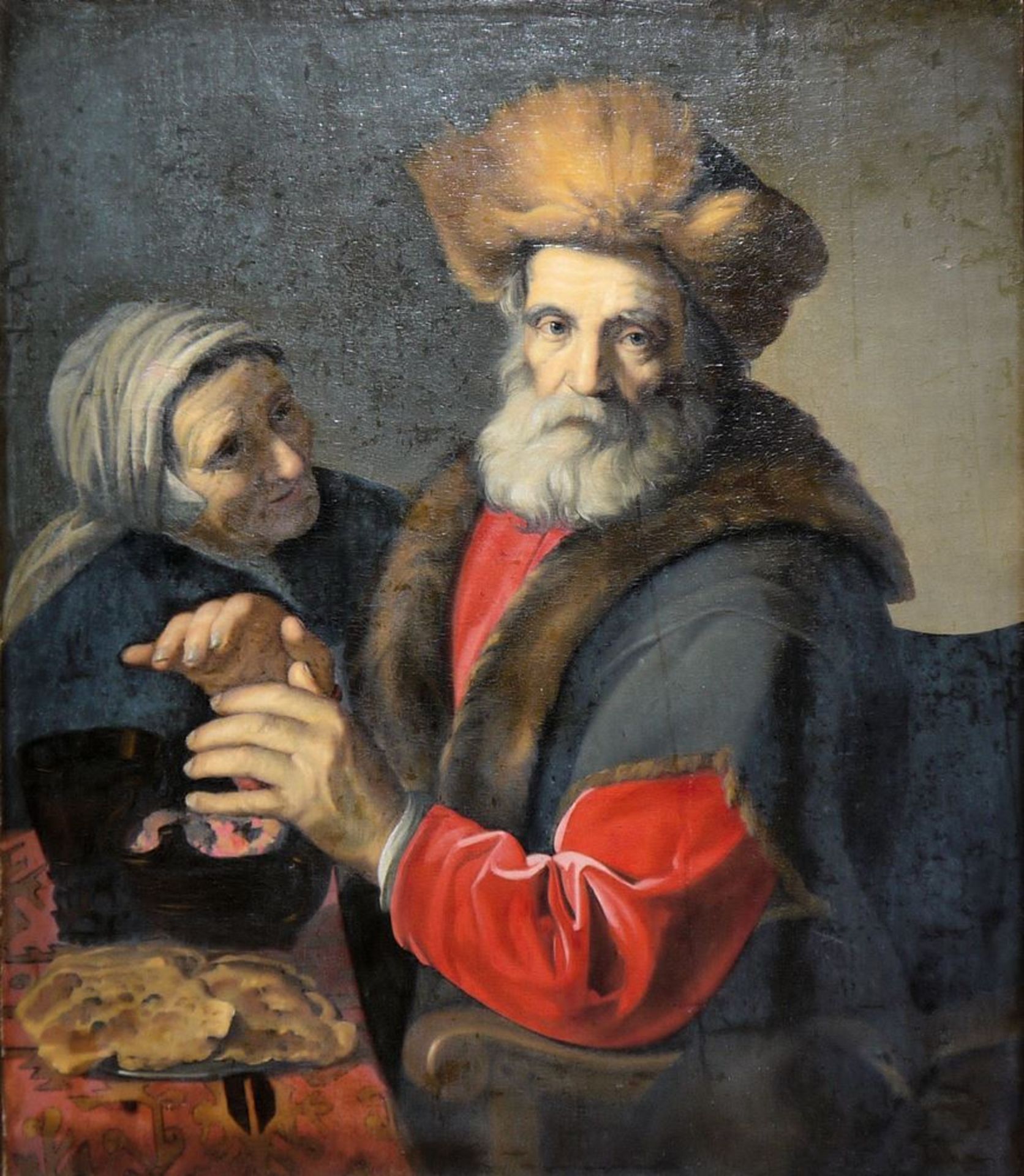 Hendrick Bloemaert, Nachfolge um 1700, "Allegorie des Winters", Ölgemälde, gerahmt - Bild 3 aus 3