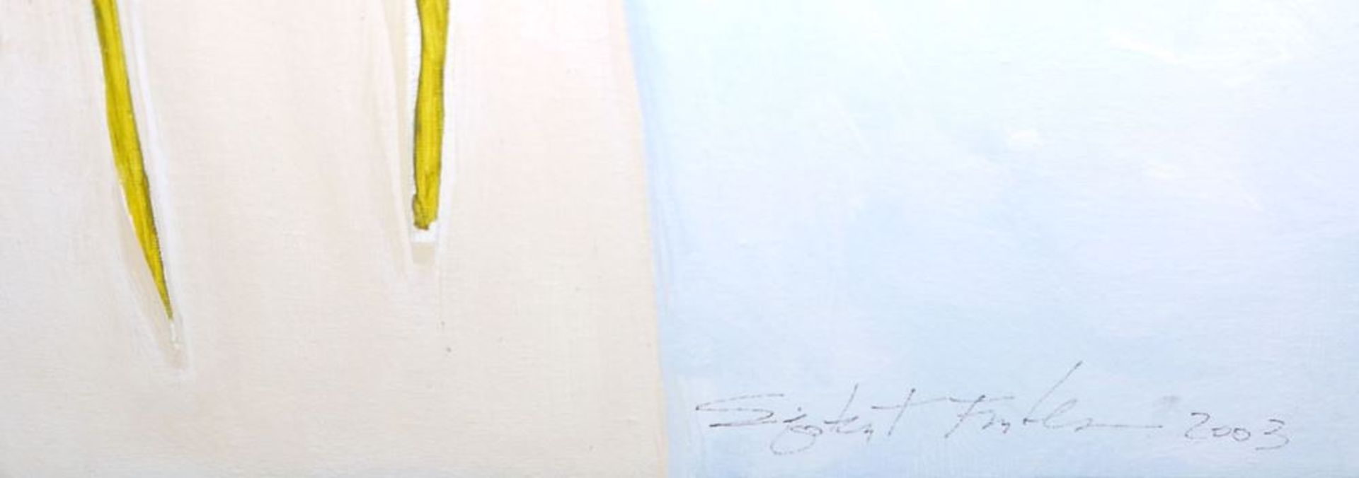 Siegbert Franklin, Abstrakte Kompositionen, 2 signierte Acrylgemälde von 2003 - Bild 2 aus 4