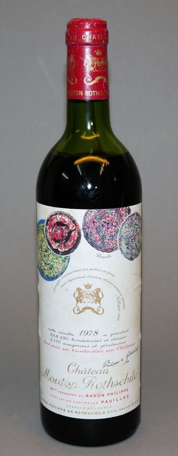 1 bottle 1978 Château Mouton Rothschild with artist label from Riopelle