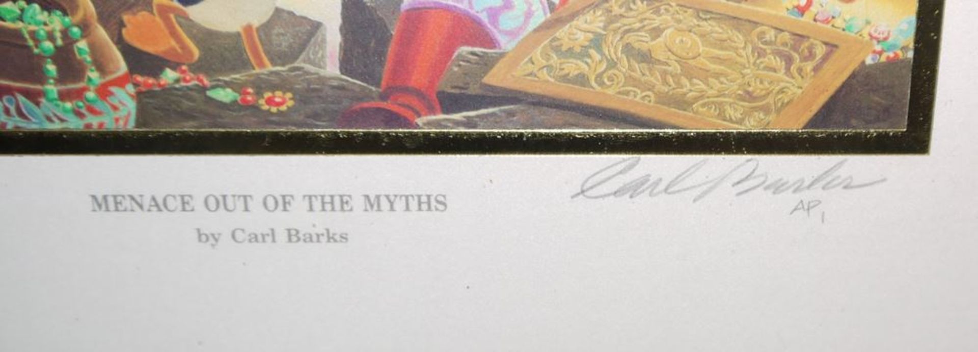 Carl Barks, "Menace out of the myths" und "Auf Safari", Farblithographien, gerahmt - Bild 2 aus 4