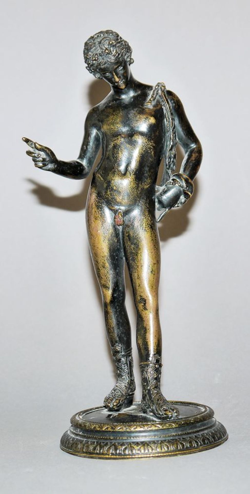 Bronzeplastik des jugendlichen Dionysos, der sog. Narziss von Pompeji, Fonderia Sommer, Neapel, 19.
