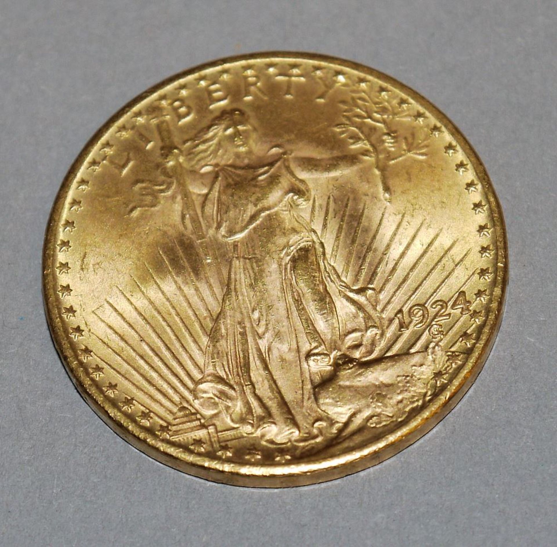 Goldmünze 20 Dollar Saint Gaudens Double Eagle USA 1924 - Image 2 of 2