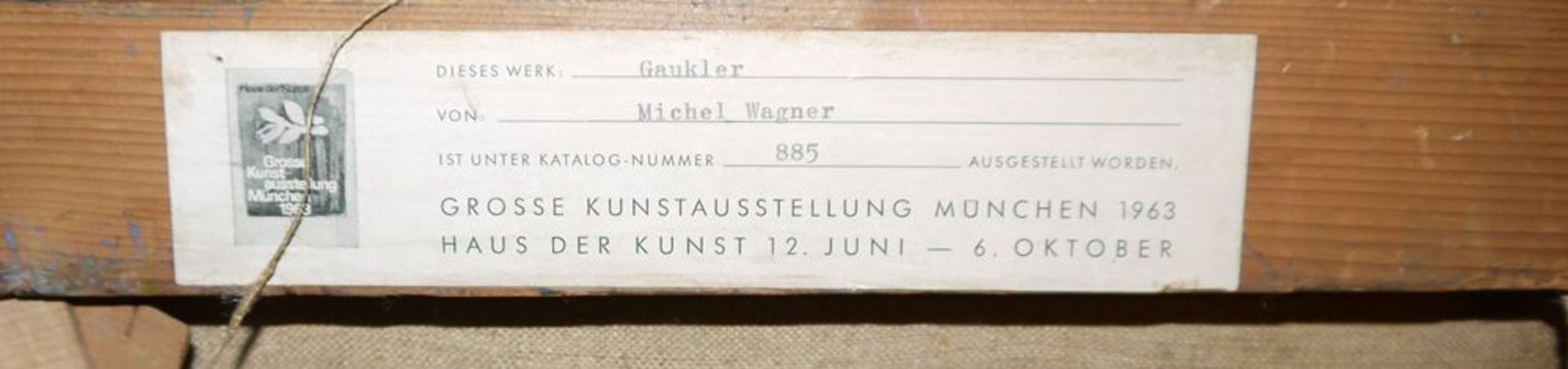 Michel Wagner, "Gaukler", Ölgemälde von 1962, gerahmt - Bild 4 aus 6