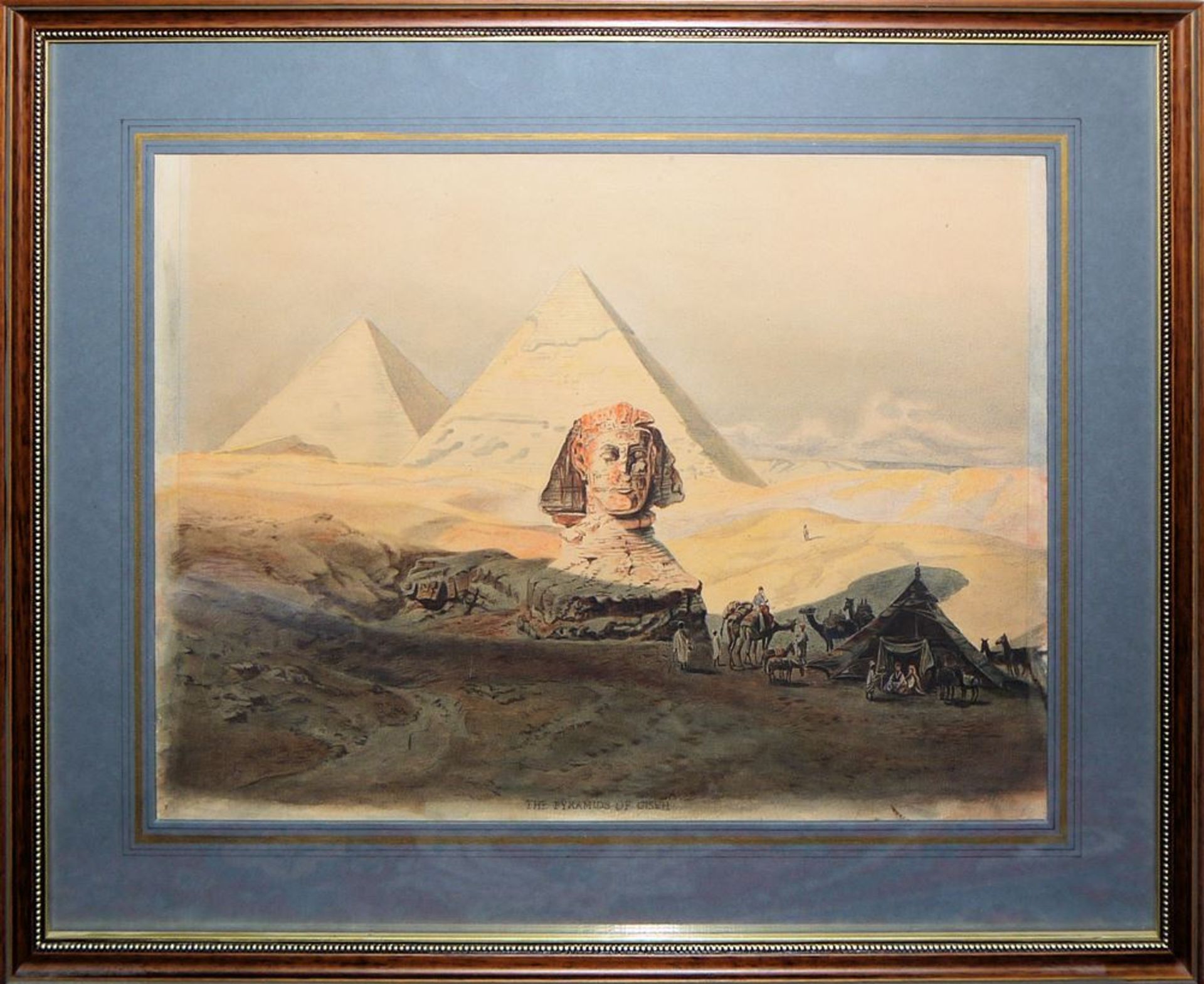 Carl Friedrich Heinrich Werner, "The Pyramids of Gizeh", Aquarell