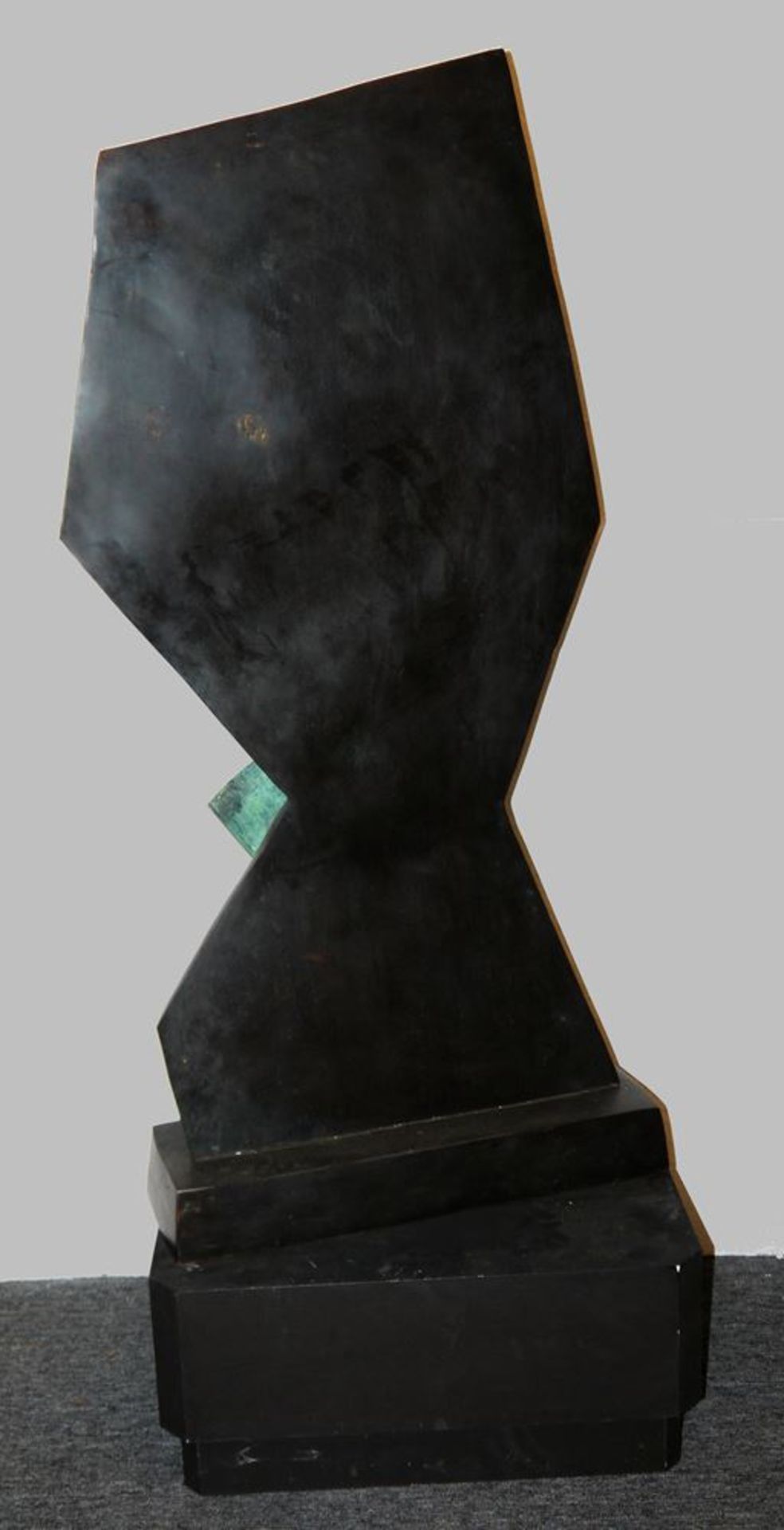 Alexander Archipenko, after, "Woman with fan", large painted bronze cast & Picturesque, expressive  - Image 2 of 4