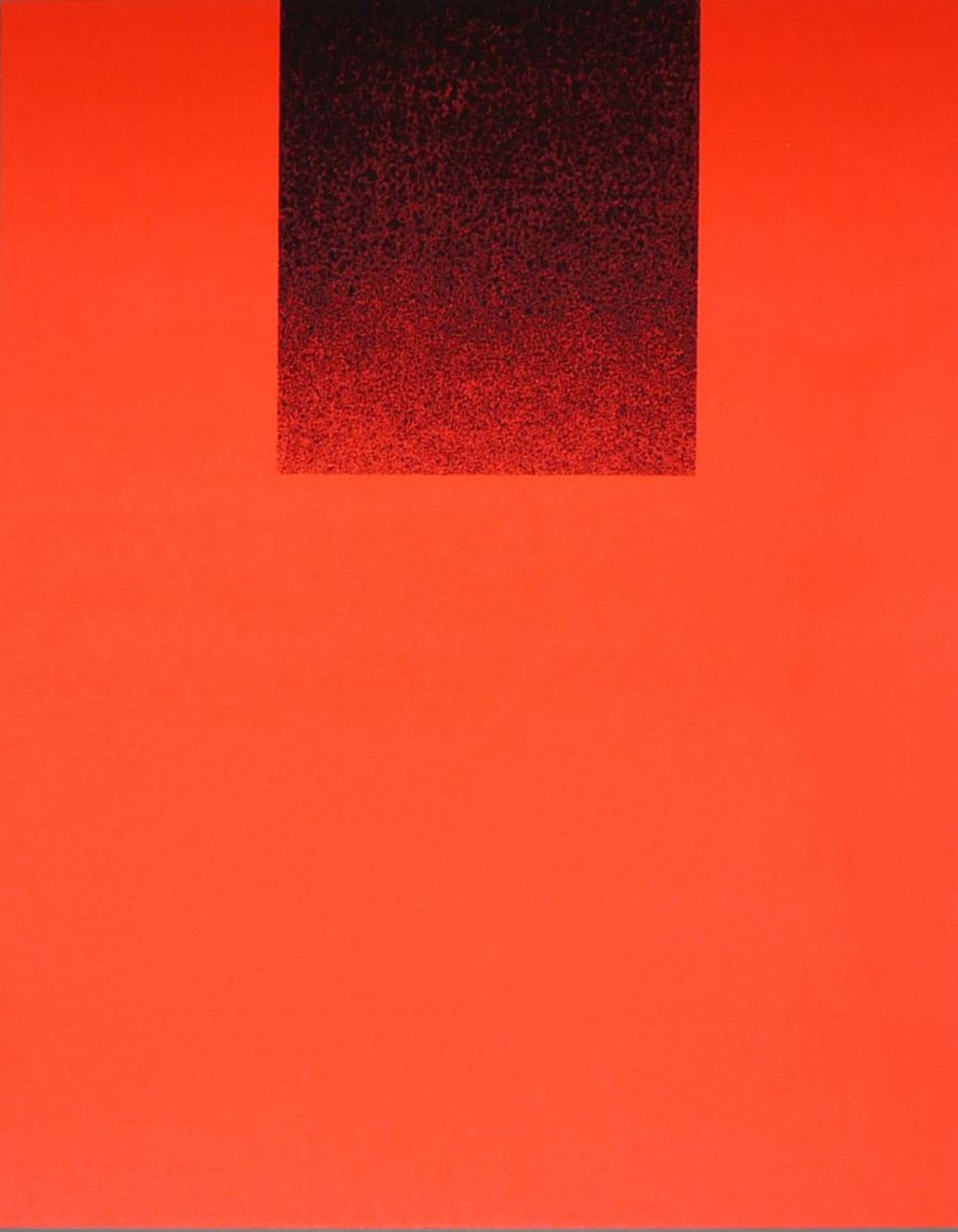 Rupprecht Geiger, Black on Red, silkscreen, signed
