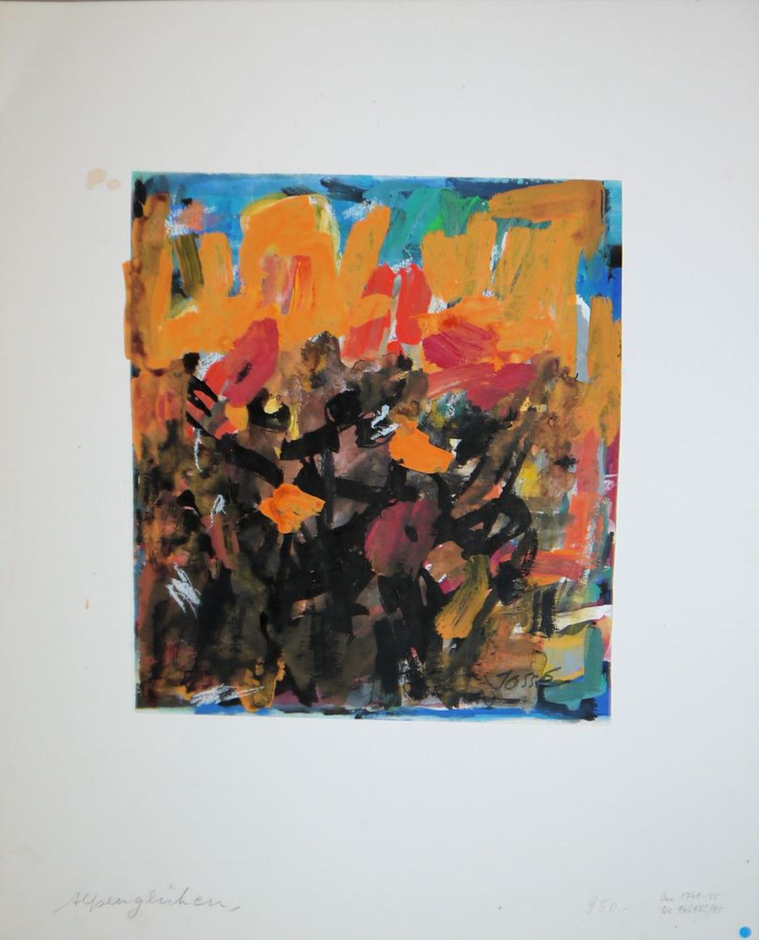 Friedrich Jossé, collection estate with 11 abstract works on paper, 3 collages and a monograph - Image 8 of 15