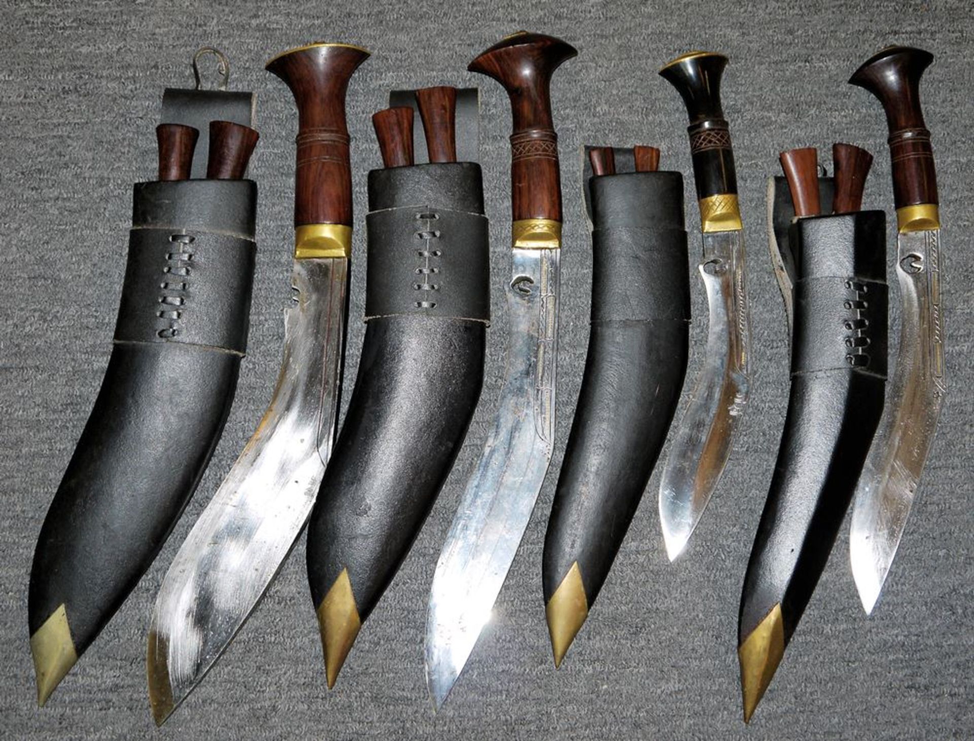 Four Kukri, Gurkha knives, 20th century