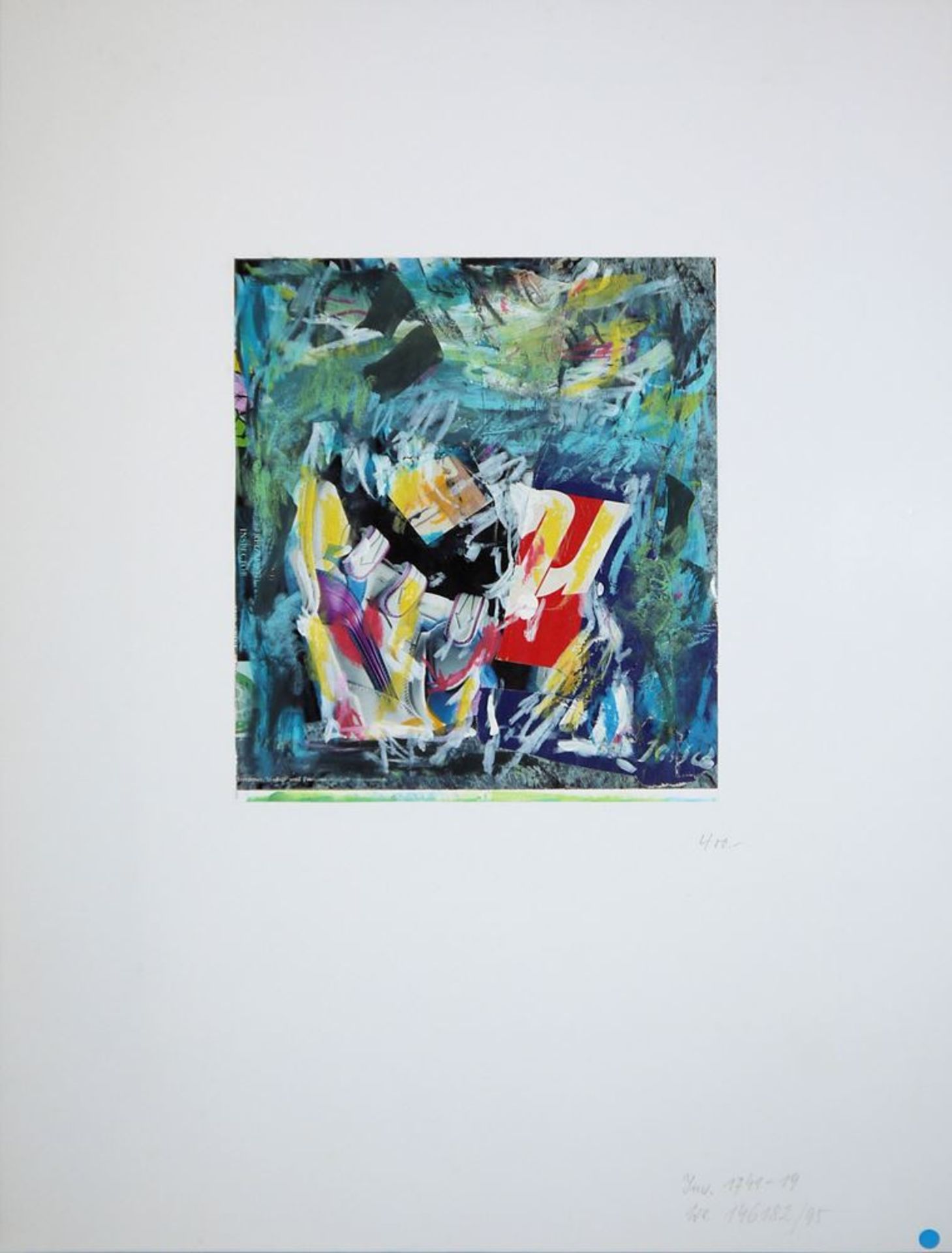 Friedrich Jossé, collection estate with 11 abstract works on paper, 3 collages and a monograph - Image 9 of 15