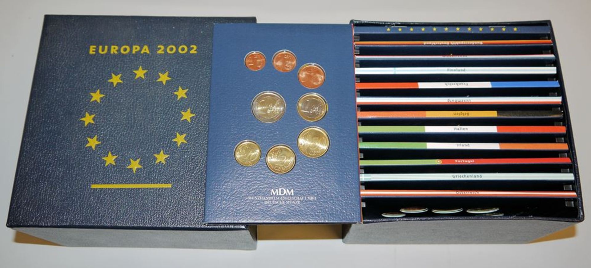 MDM Box 2002, 12x alle Länder + 925 Silber-Medaille, Silber, 2002