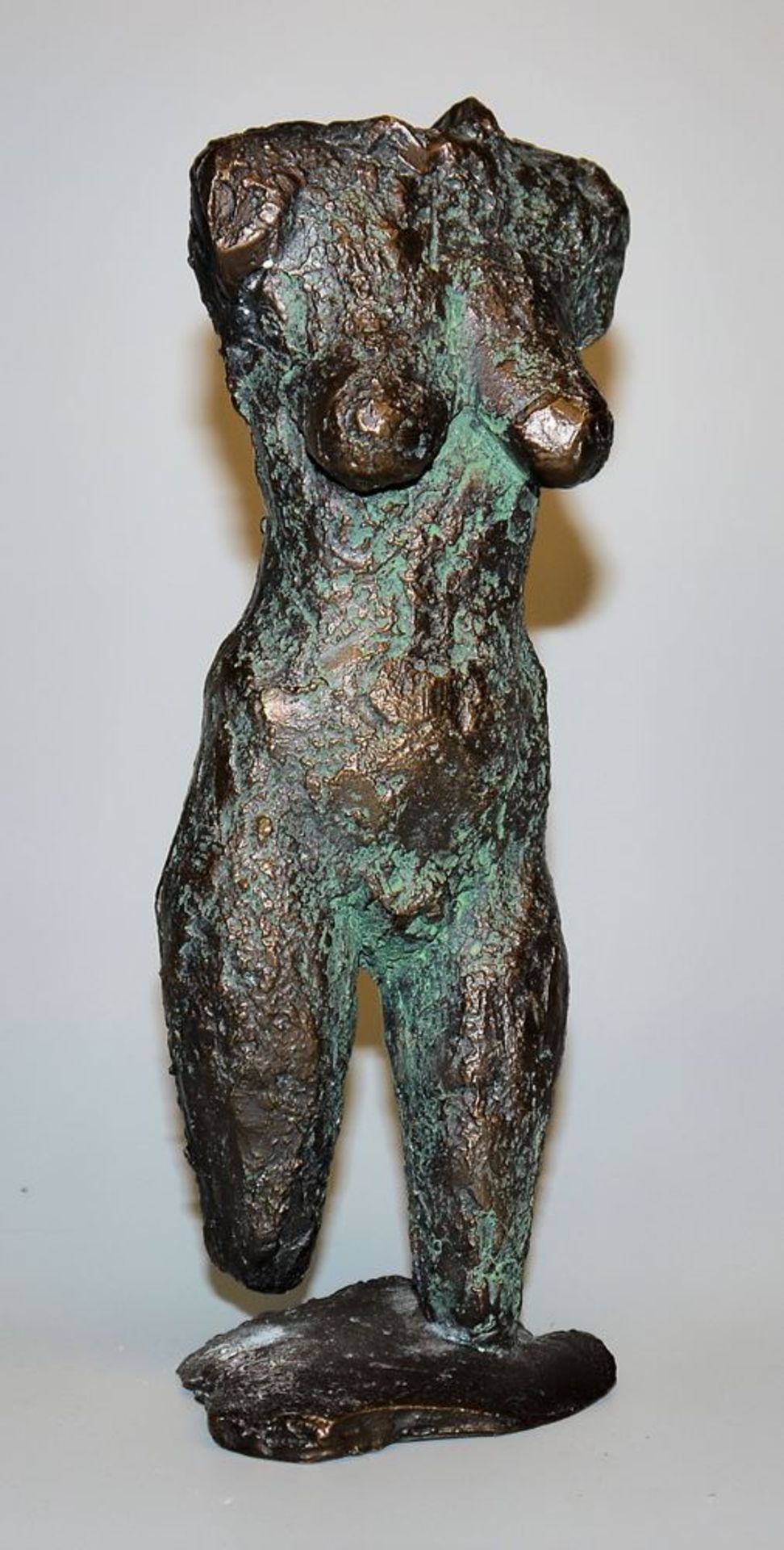 Karlheinz Oswald, Female Torso, signed bronze sculpture from (19)98, catalogue