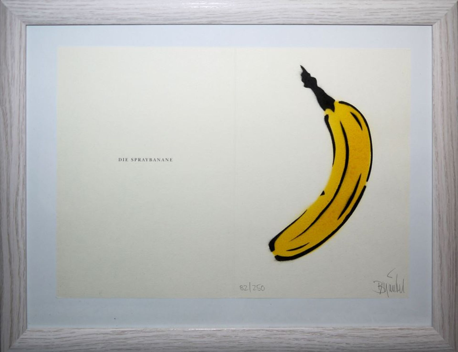 Thomas Baumgärtel, "The Spray Banana", num. 85/250, framed