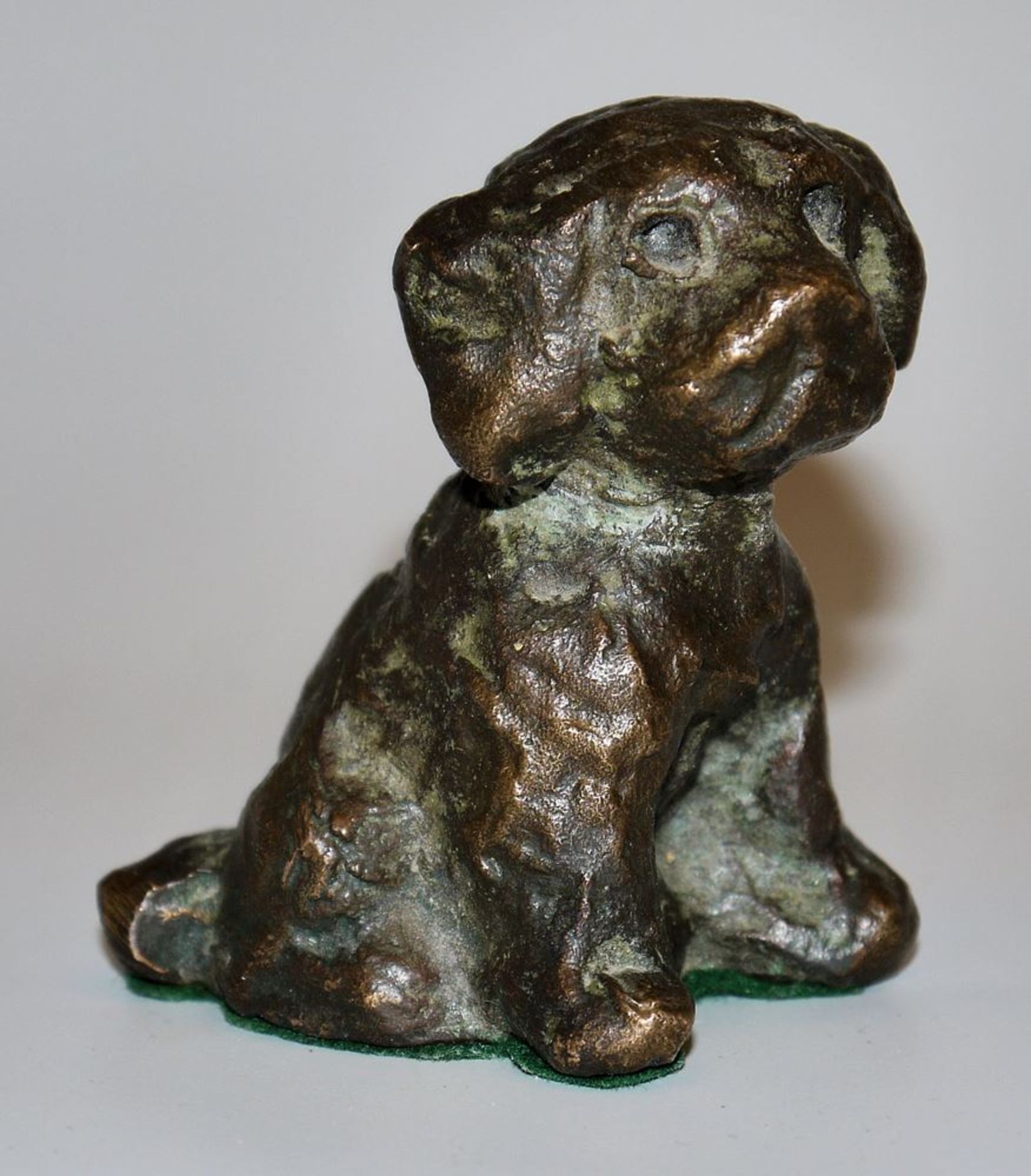 Hans Gerdes / Friedrich Haufe, Puppy, bronze sculpture
