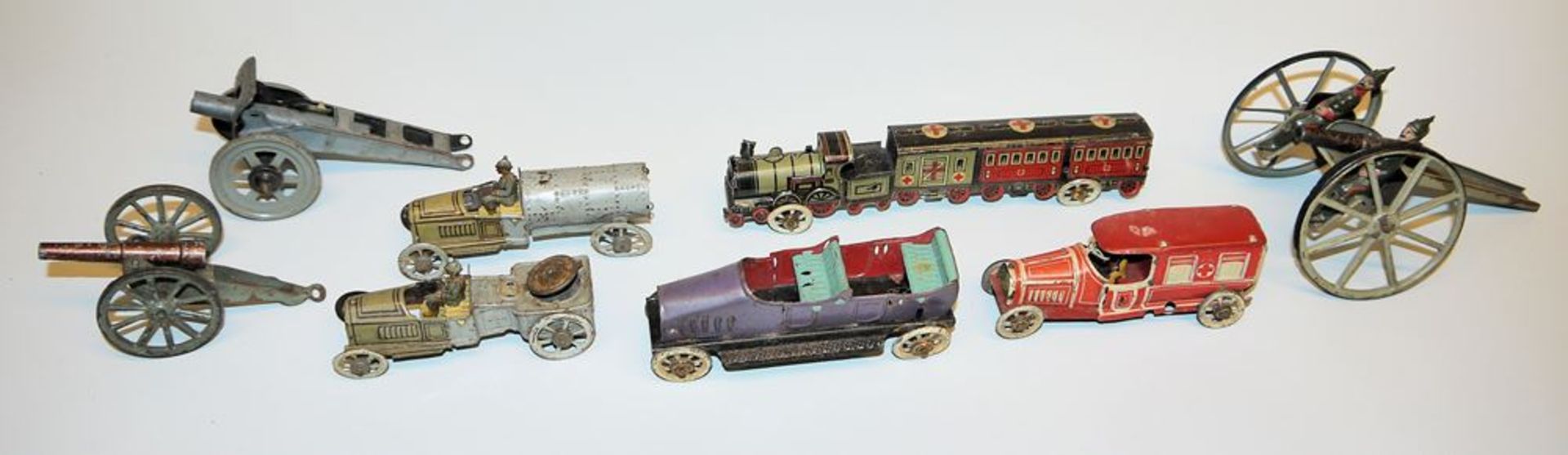 Kleine Sammlung "Penny Toys", Blechspielzeug um 1900/10