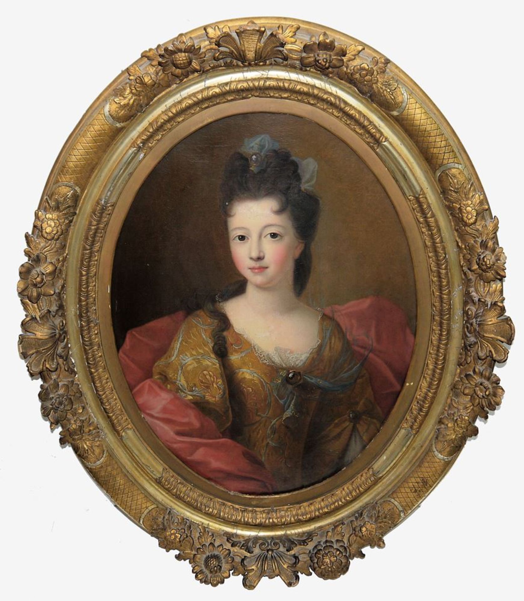 François de Troy, attributed, Half portrait of Louise Françoise de Bourbon, first daughter and thir