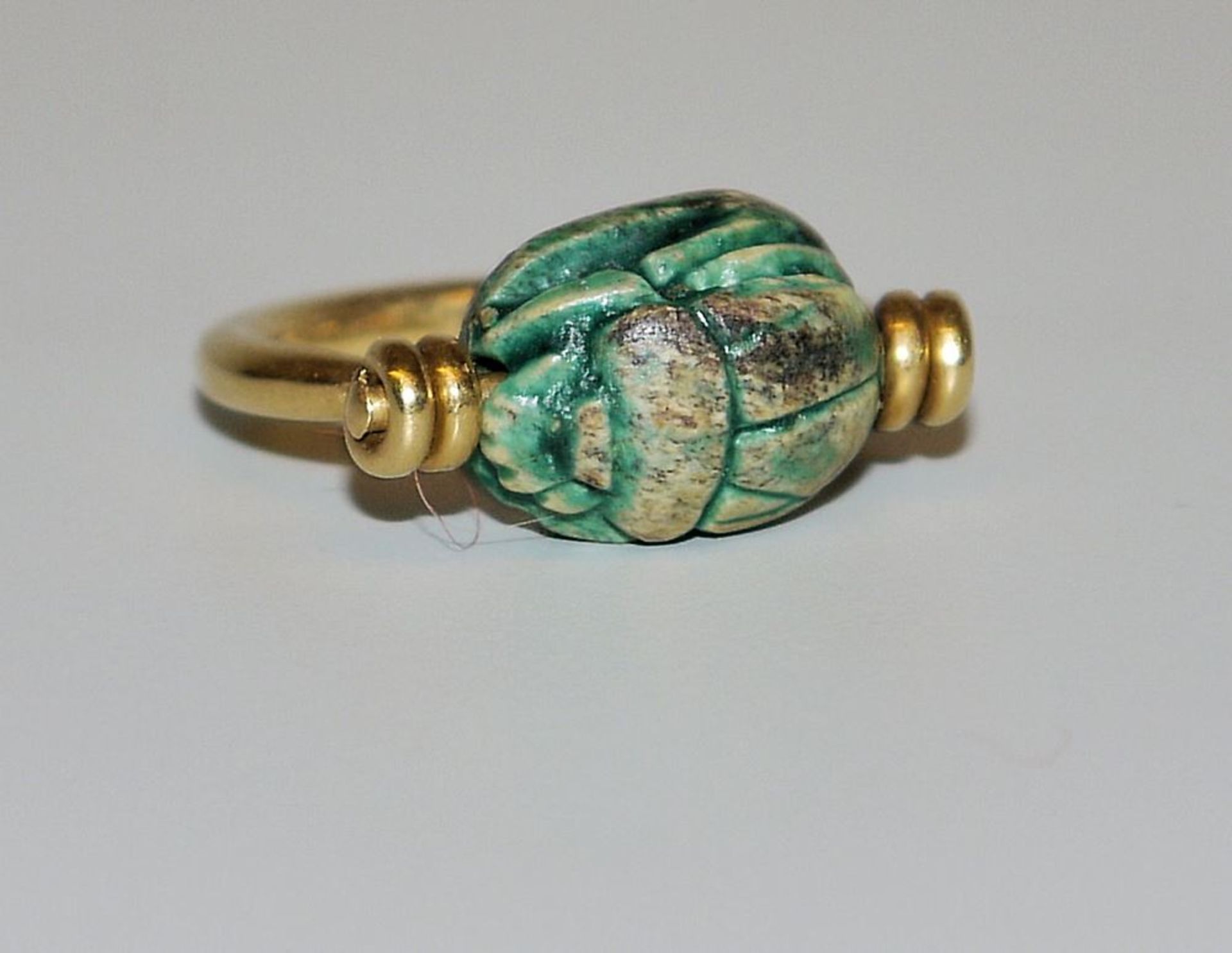 Ring with ägyptian scarabäus, gold