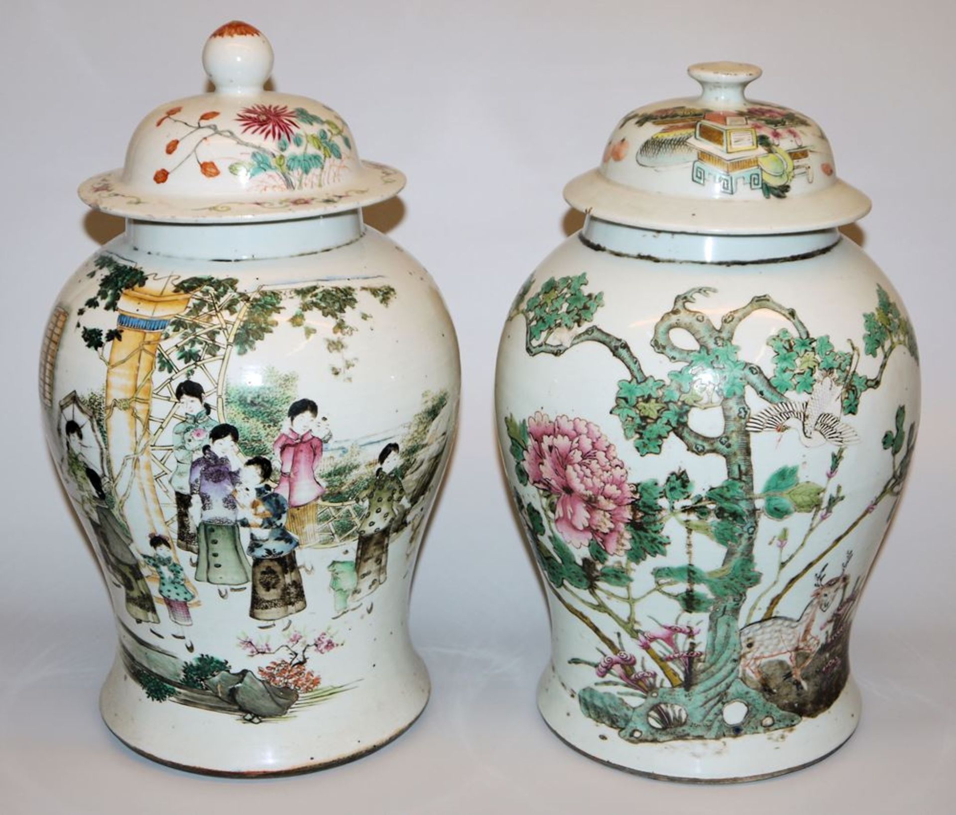 Two baluster pots of the late Qing/Republic period, China, late 19th / early 20th century.