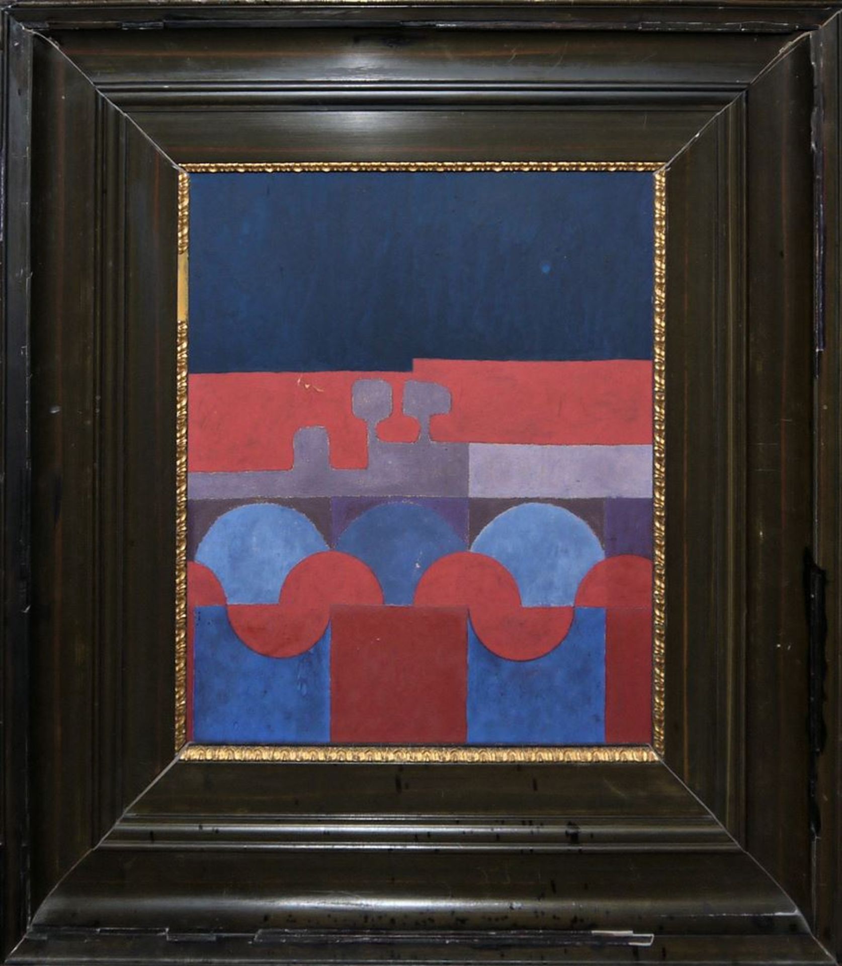 James Coignard, Colour Carborundum & Anonymous, geometric-abstract Ölgemälde, framed