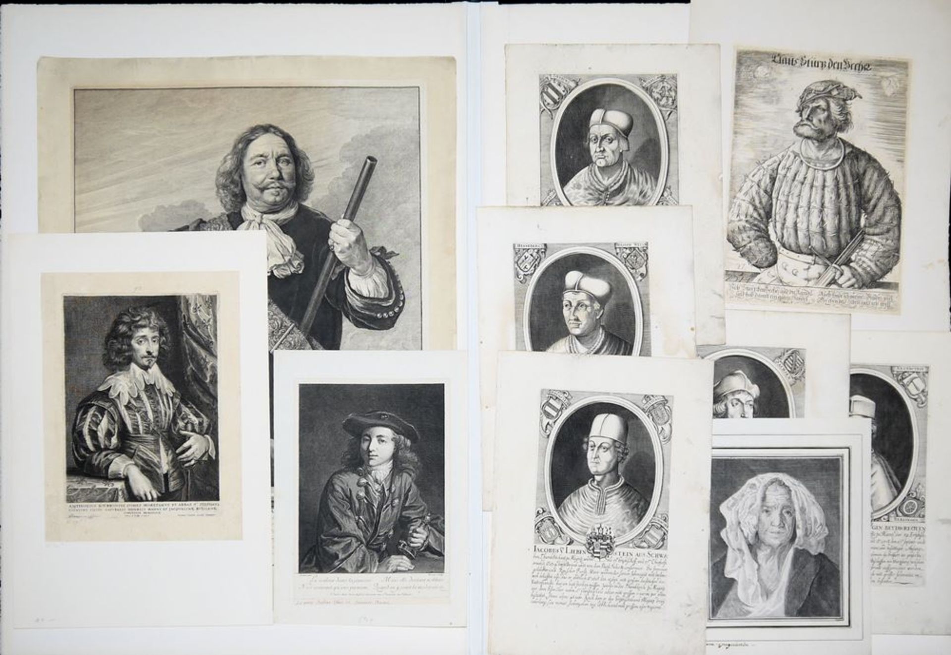 Collection estate: Approx. 35 old master prints, portraits, 16th-18th c., partly with collector's s