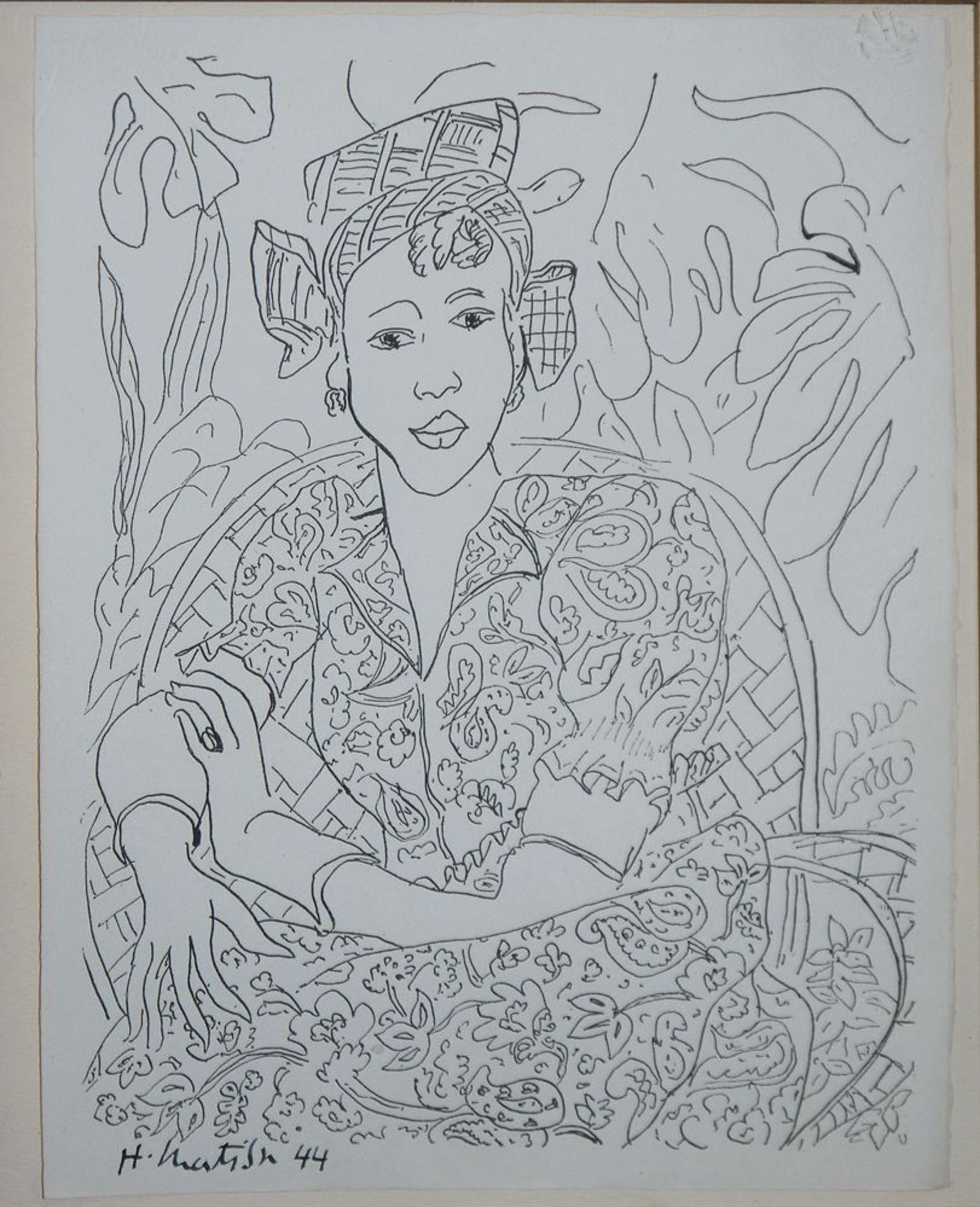 Henri Matisse, Junge Frauen, zwei Lithographien nach Tuschezeichnungen von 1942/44, beide gerahmt - Bild 2 aus 3