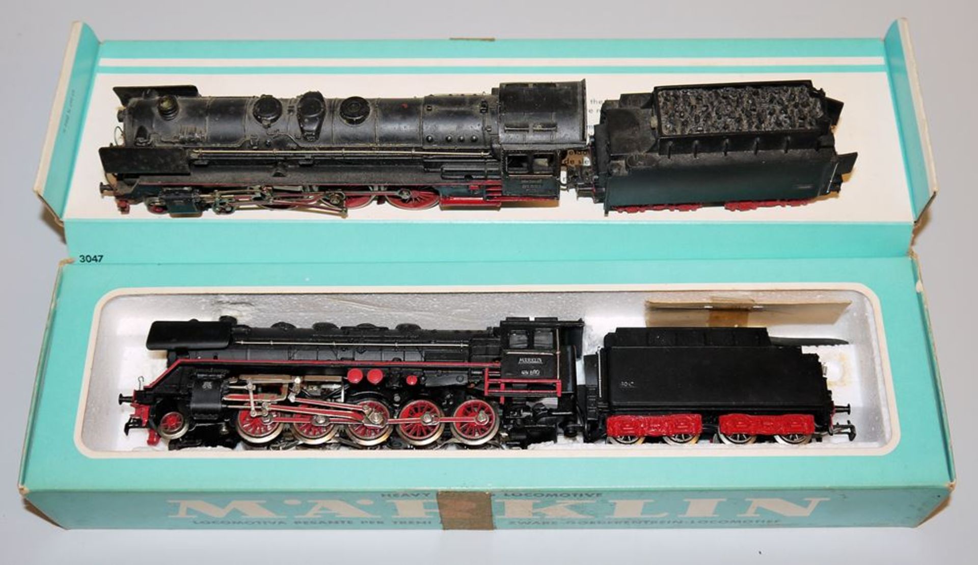 Two Märklin Güterzüge, railway H0, models 3048 and 3047