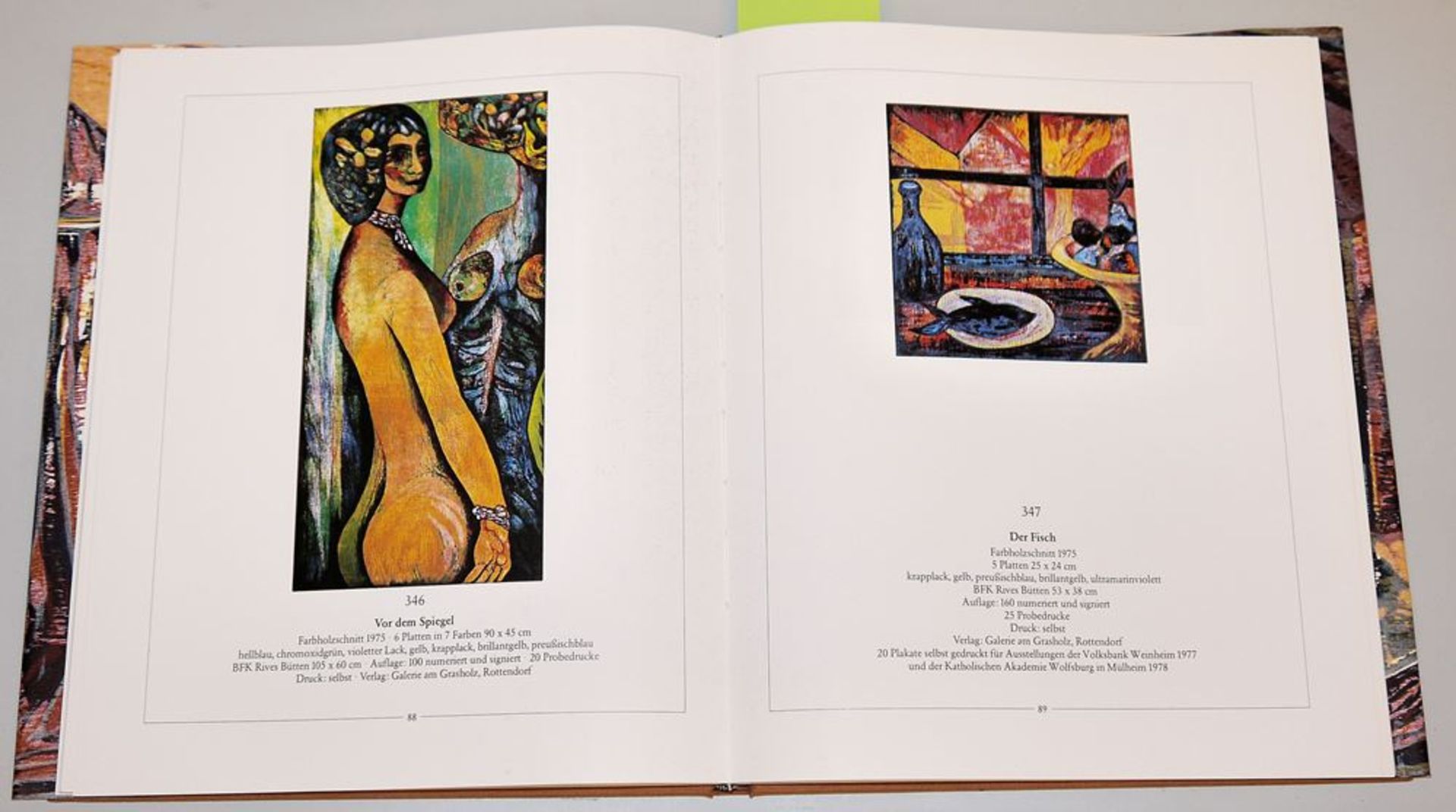Esteban Fekete, 2 large colour woodcuts & catalogue raisonné II with colour woodcut - Image 3 of 5