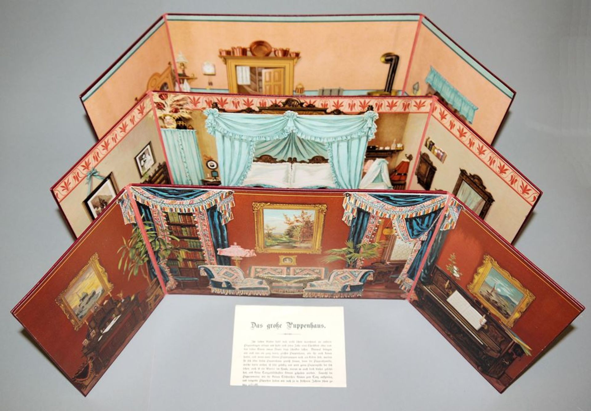 "Das große Puppenhaus", Aufstell-Papierspiel No. 53 von Josef Scholz, Mainz um 1890 - Bild 2 aus 3