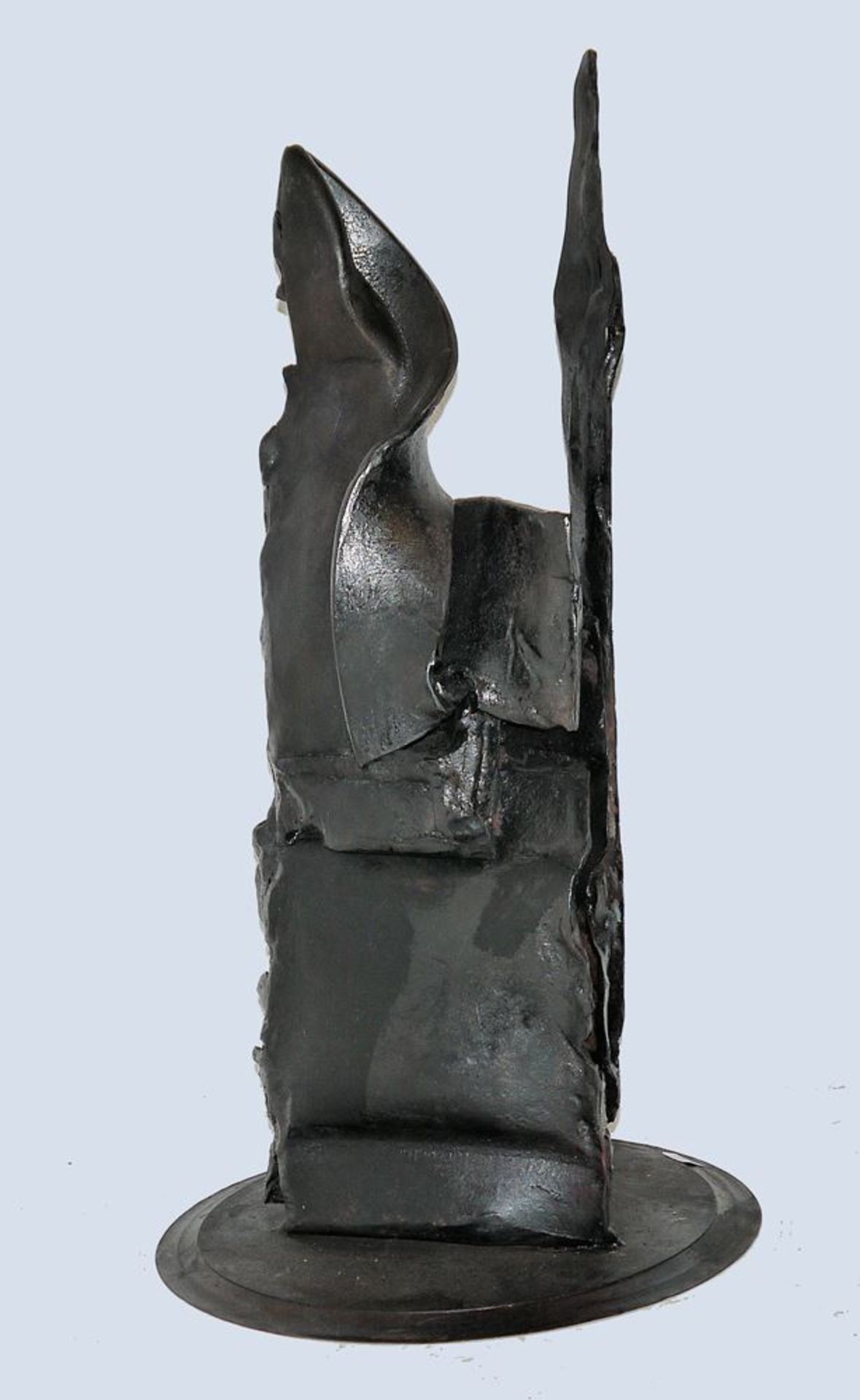 Ulrich Barnickel, "Wachsen", monogrammed iron sculpture from 1992