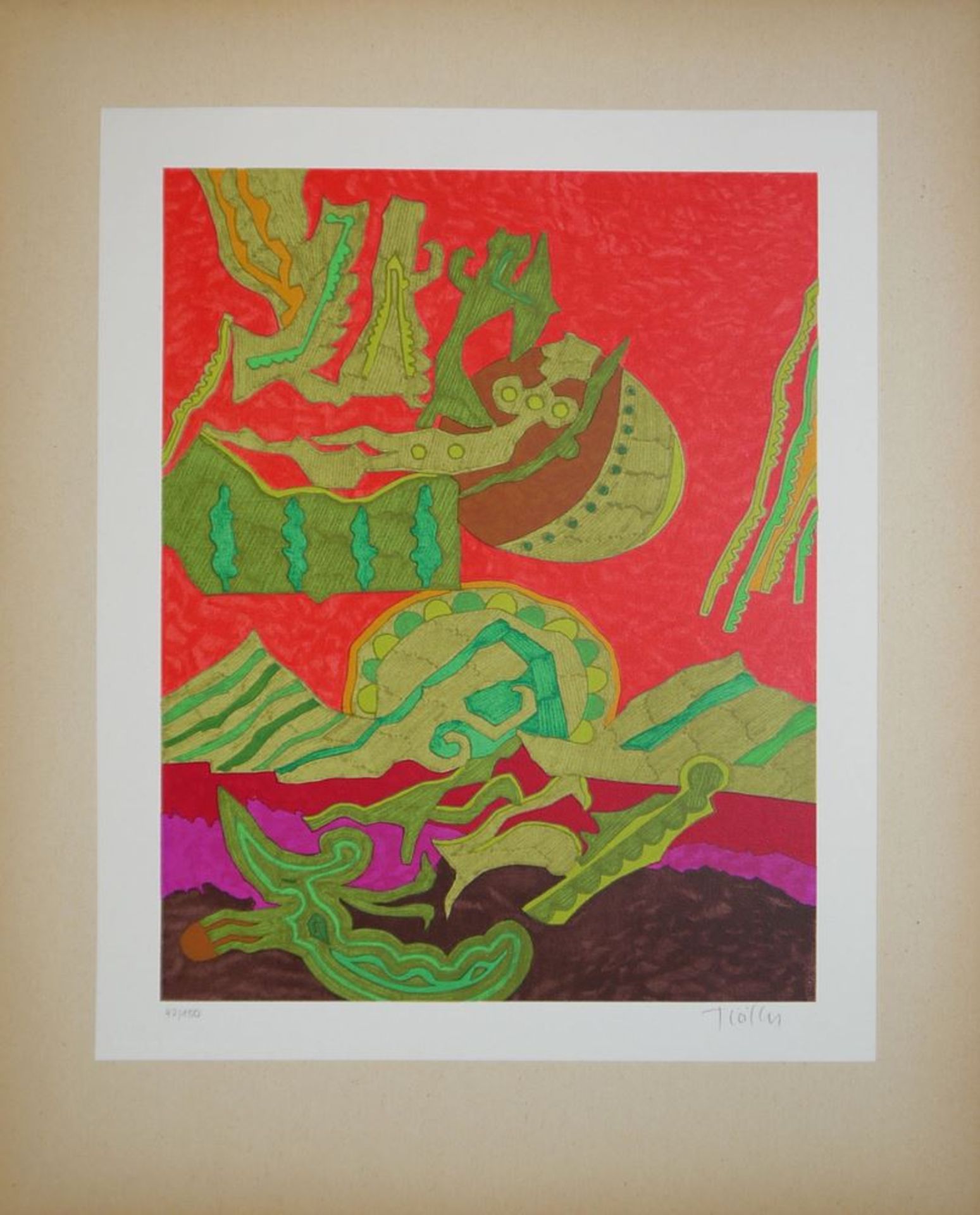 Heinz Trökes, 7 colour lithographs of the 1970s, all signed - Image 8 of 8