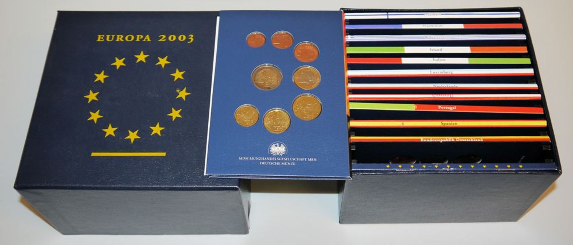 MDM Box 2003, 12x alle Länder + 925 Silber-Medaille, Silber, 2003