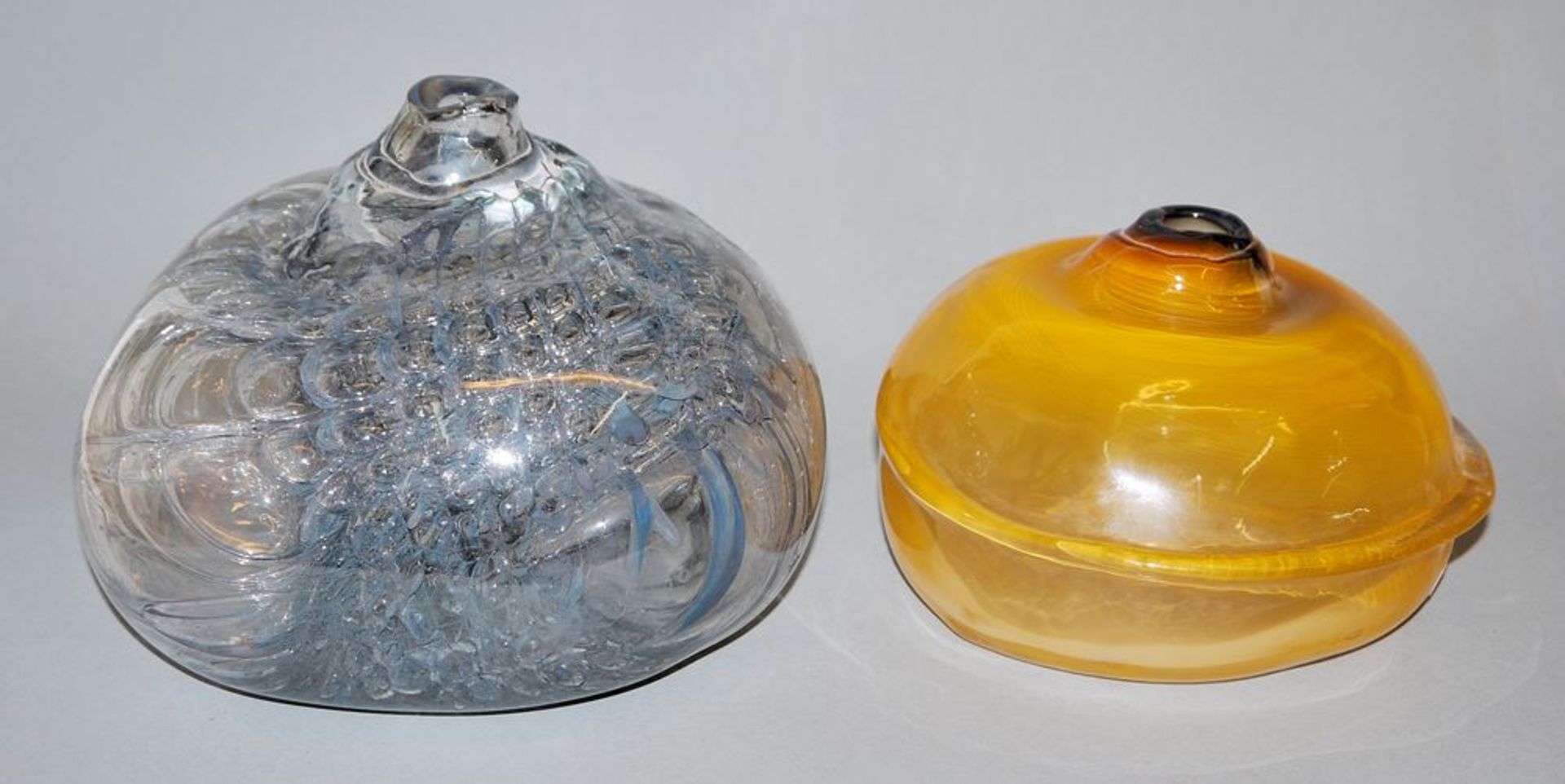 Jörg F. Zimmermann, two studio glass vases