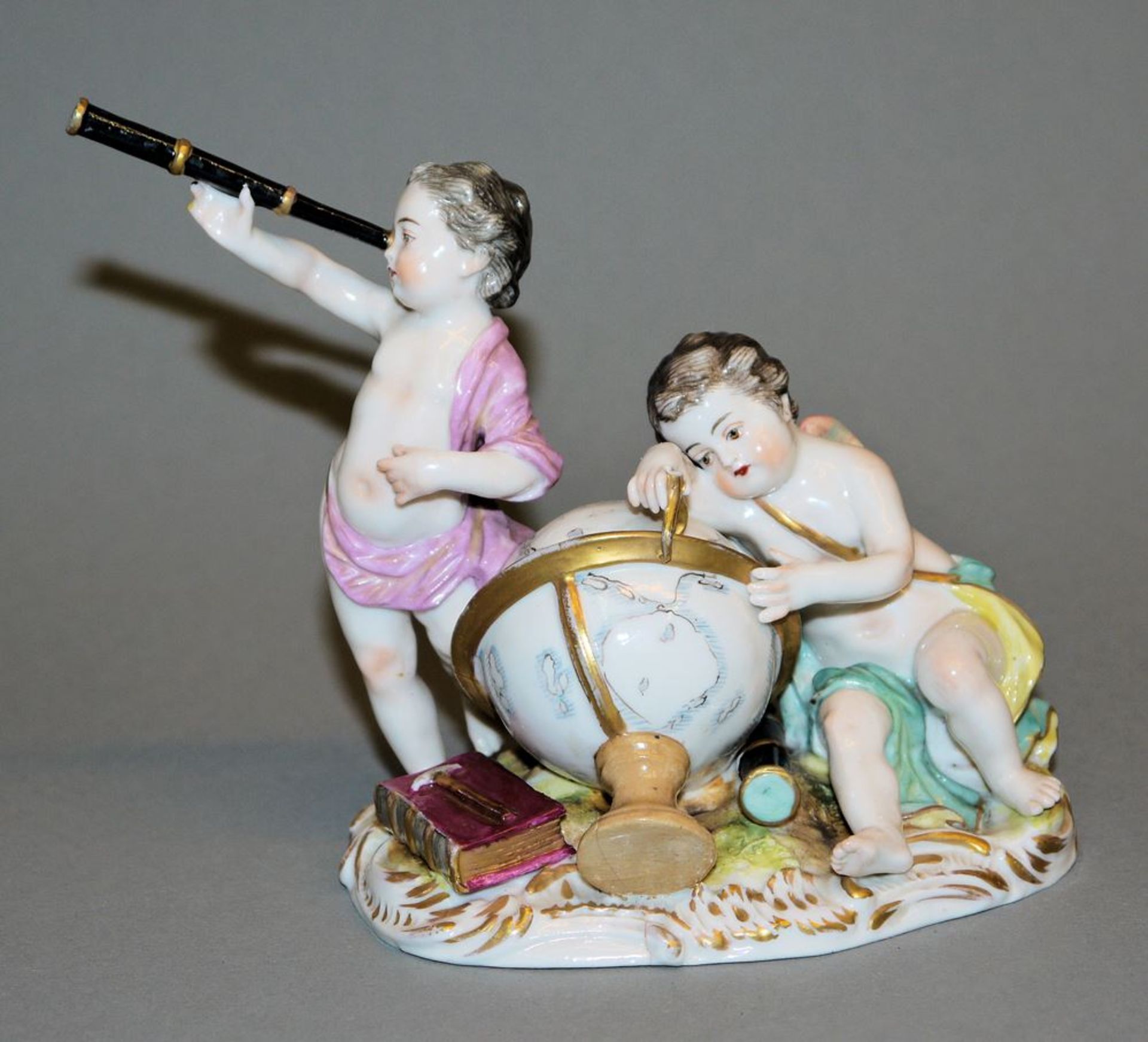 Allegory of Astronomy, porcelain group after W.C. Meyer, 19th century