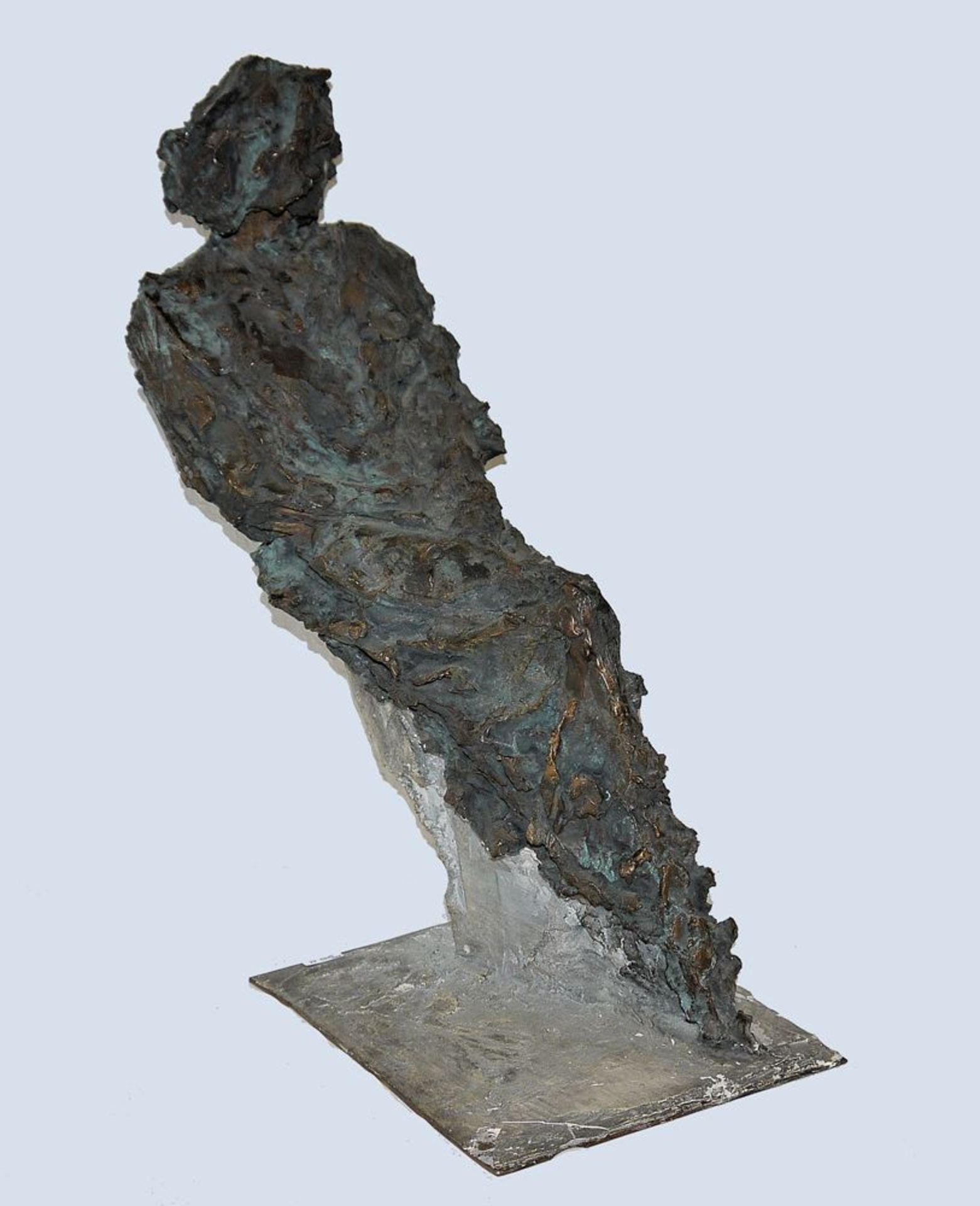 Karlheinz Oswald, Seated Figure, bronze from 1990, with catalogue