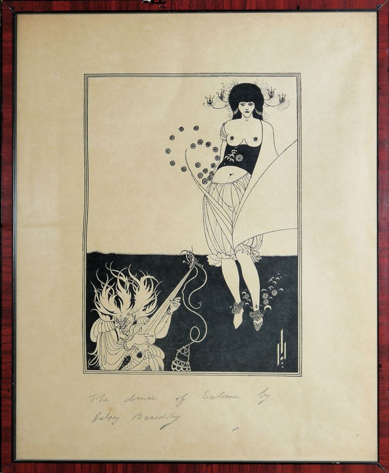 Aubrey Beardsley, "The eyes of Herod" and "The Stomach Dance", zincätints, framed - Image 3 of 3